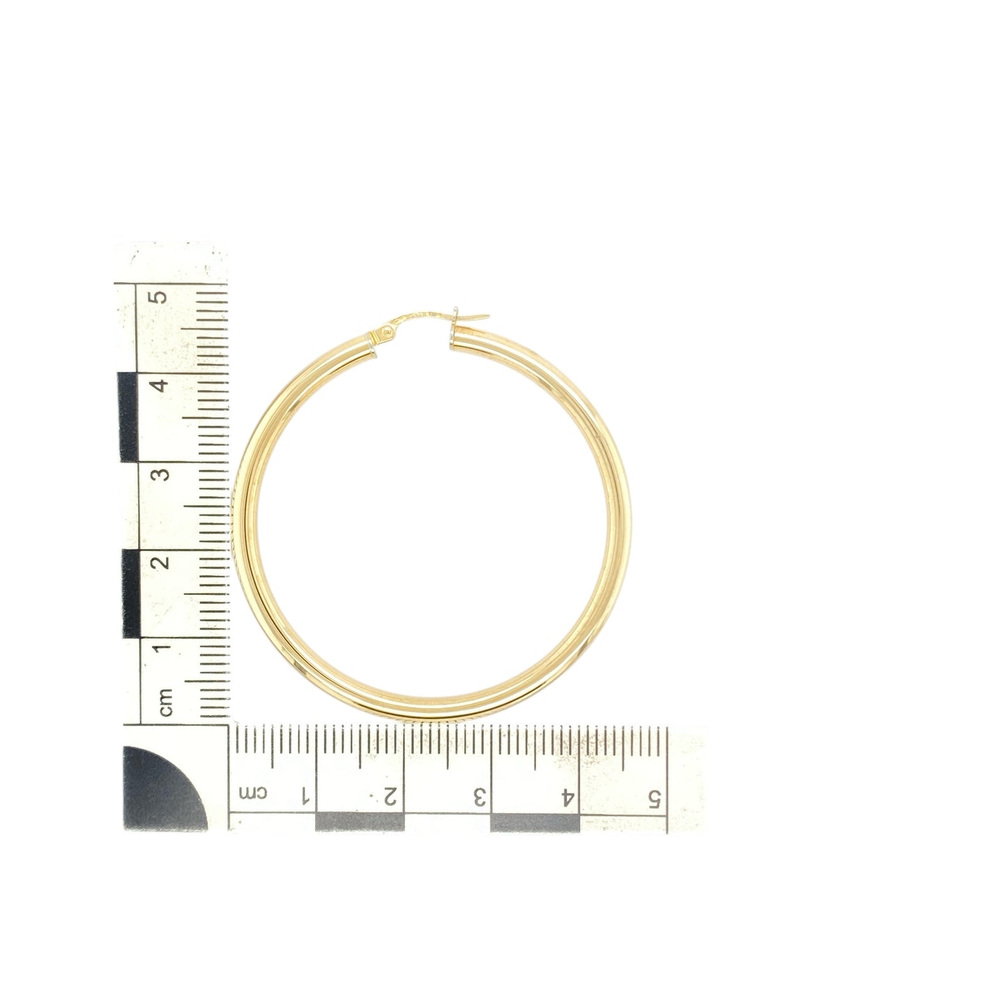 9ct Gold Plain Hoop Creole Earrings