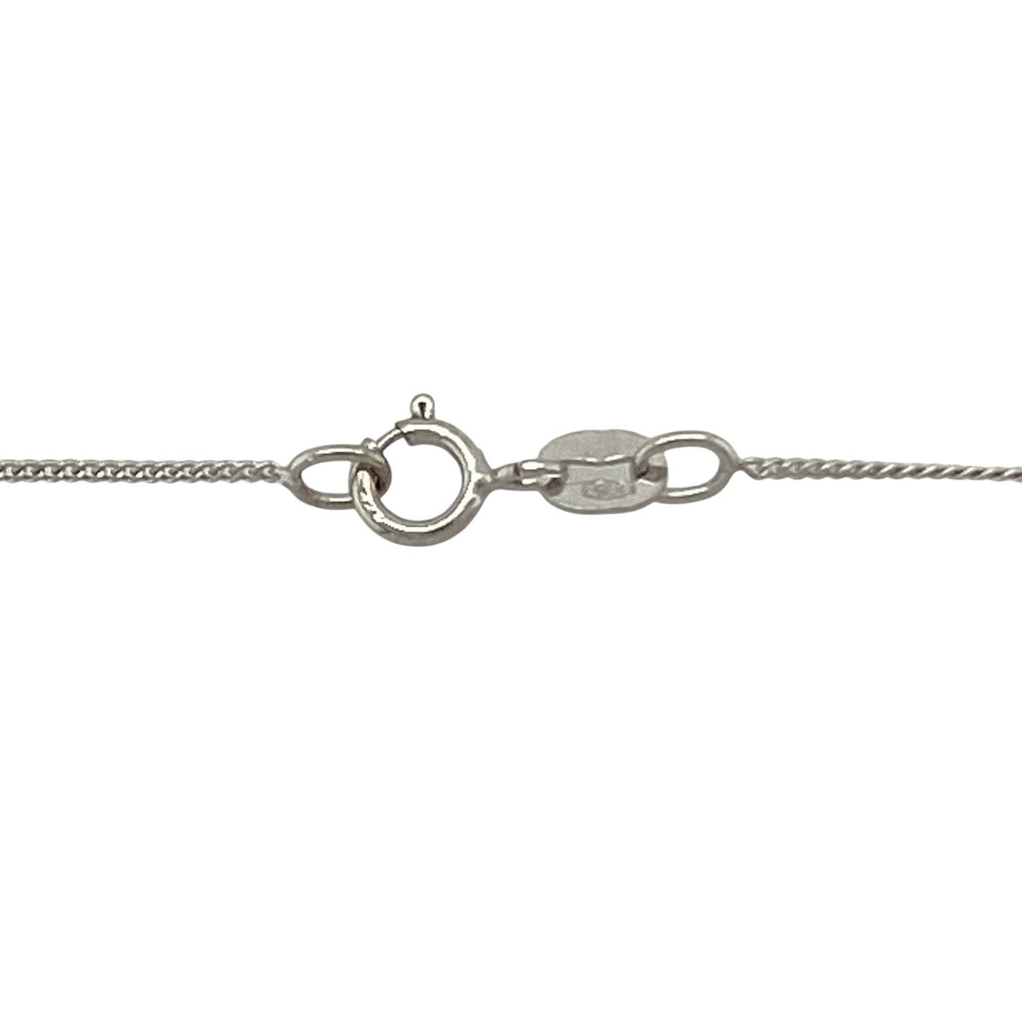 9ct White Gold & Cubic Zirconia Set Heart 16" Necklace