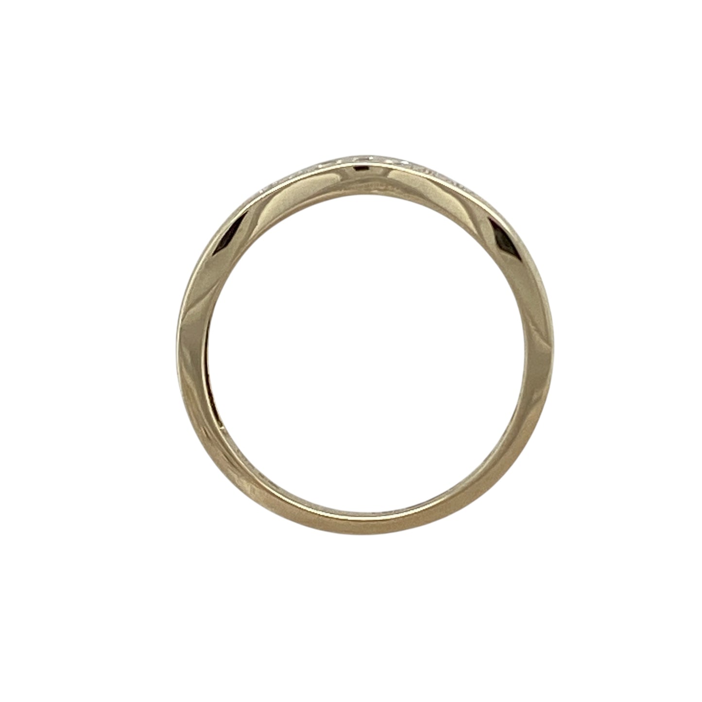 9ct Gold & Diamond Set Wishbone Ring