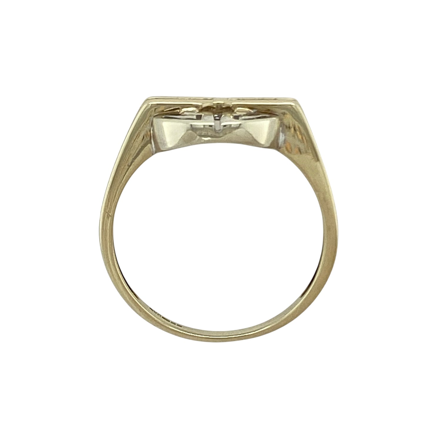9ct Gold Circle Pattern Ring