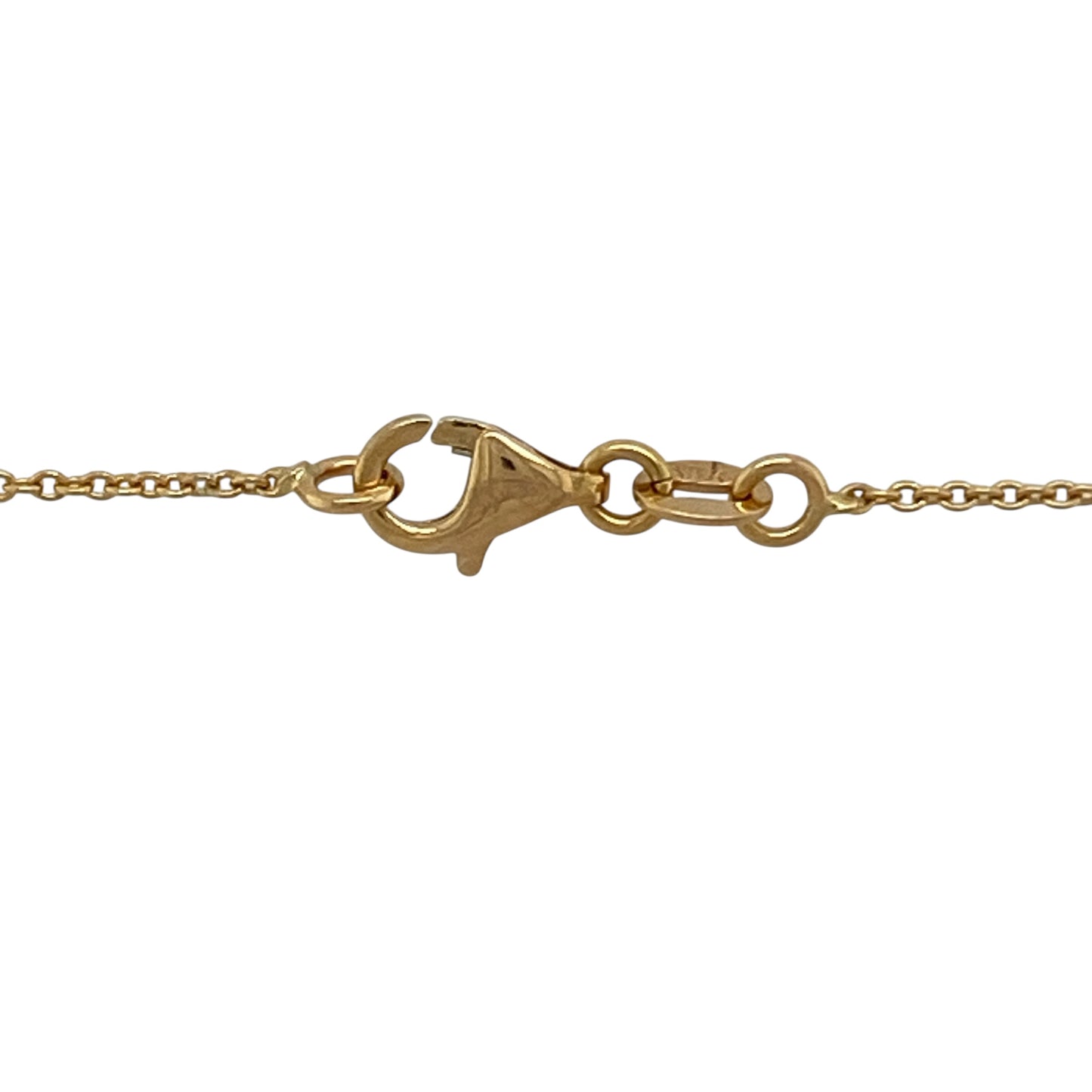 18ct Gold & Diamond Set Leaf 16" - 18" Necklace
