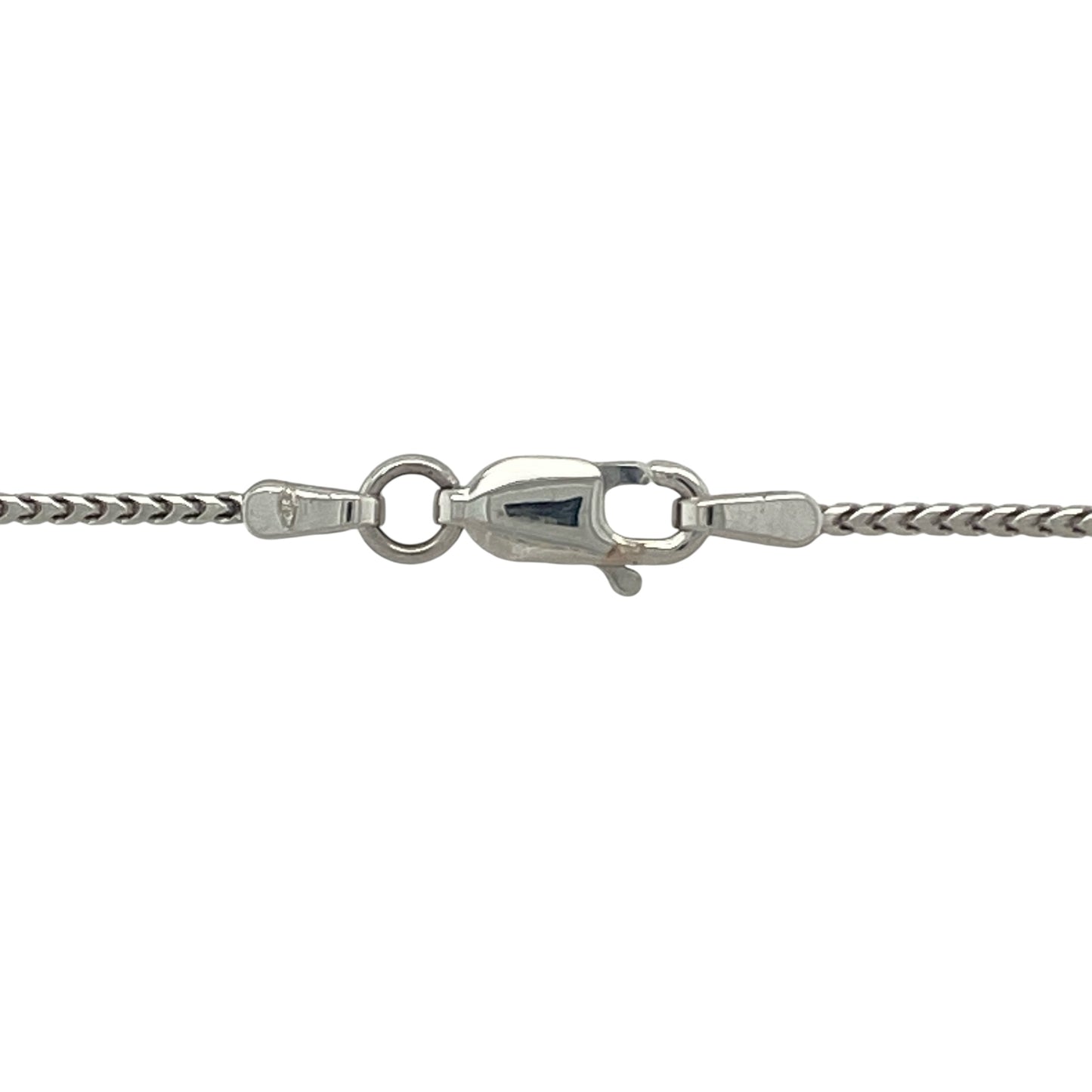 9ct White Gold & Diamond Set Open Heart 18" Necklace