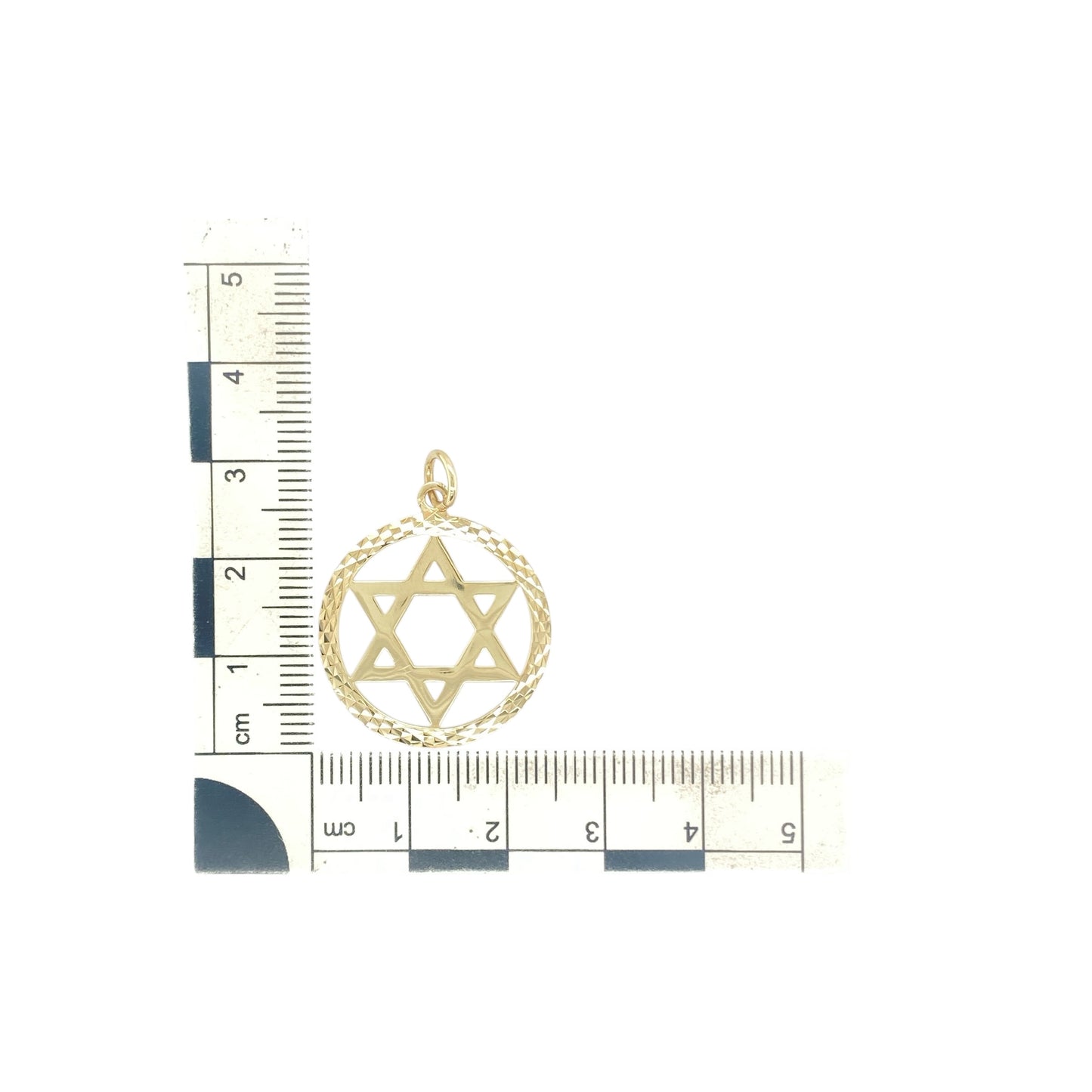 9ct Gold Star in Circle Pendant