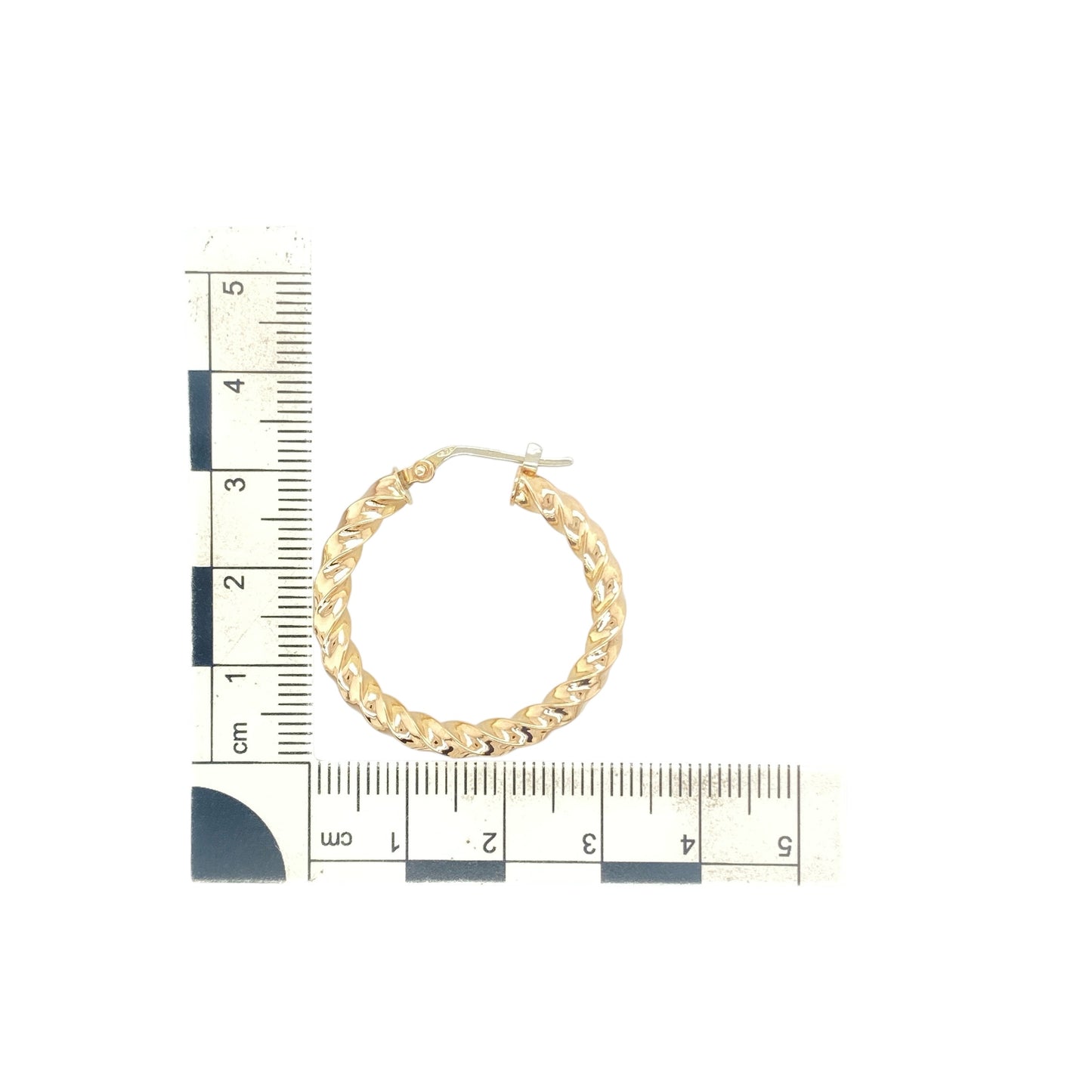 9ct Gold Twisted Hoop Creole Earrings