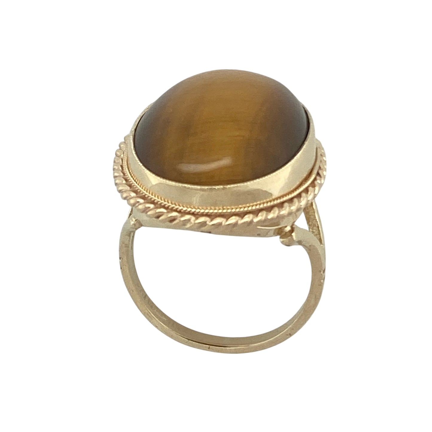 9ct Gold & Tiger's Eye Oval Ring