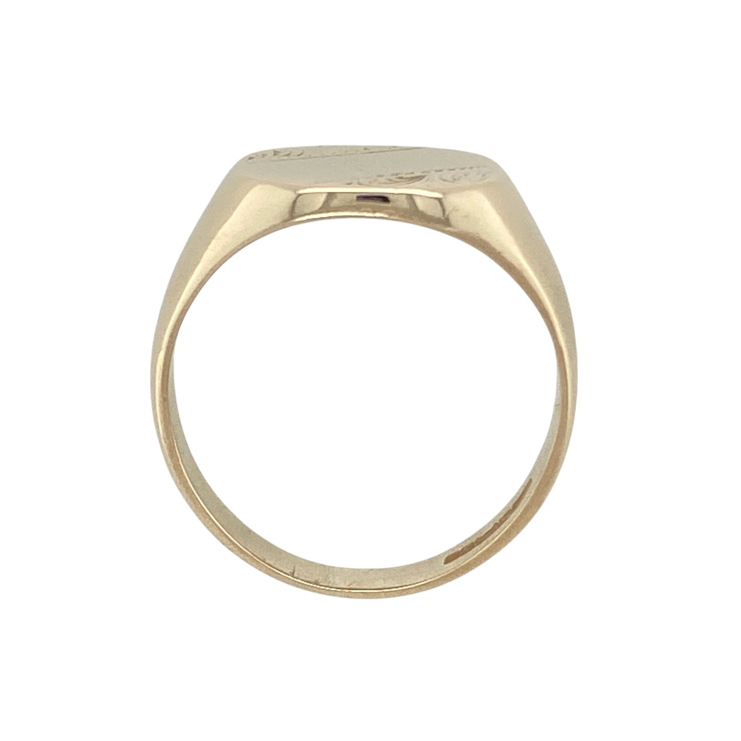 9ct Gold Patterned Signet Ring