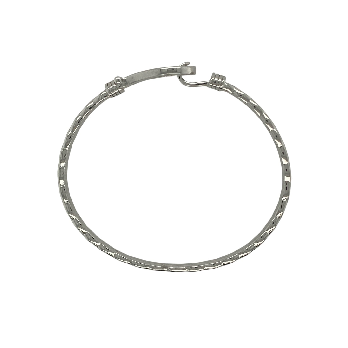 New 925 Silver & Cubic Zirconia Set Children's Horseshoe Bangle