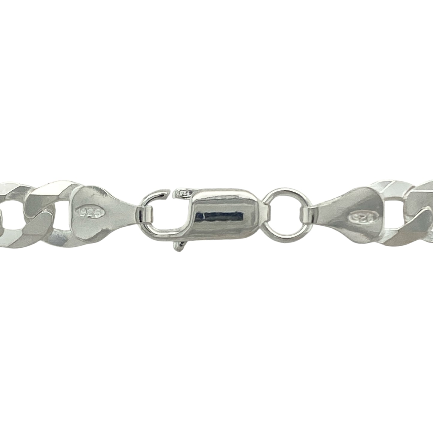 Bring bold shine and classic strength to your collection with this new 925 silver curb chain, a timeless design with a polished and versatile finish.
Design: The chain measures 24 inches in length with 7mm wide curb links, creating a strong and traditional look suitable for everyday wear.
Material: Made from solid 925 sterling silver, the polished surface enhances the smooth link design and gives the chain a bright, reflective shine.