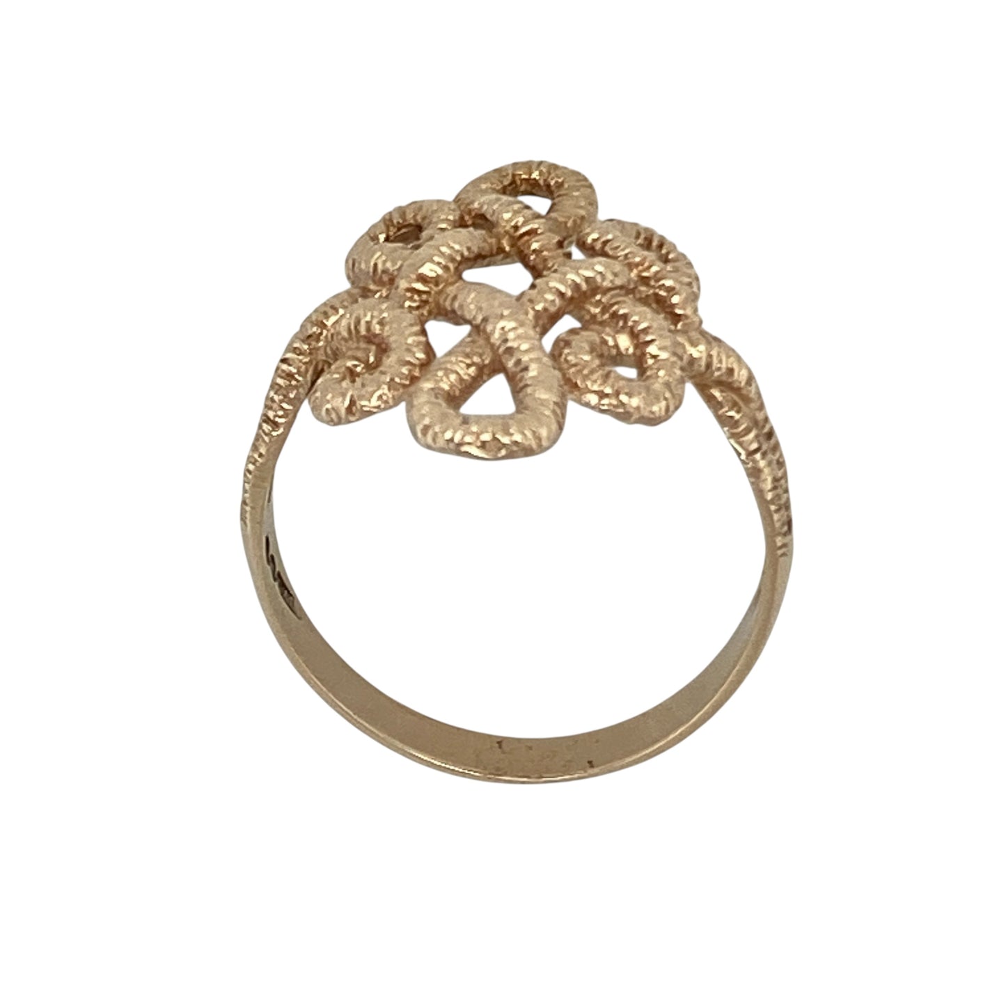 9ct Gold Open Weave Twist Dress Ring