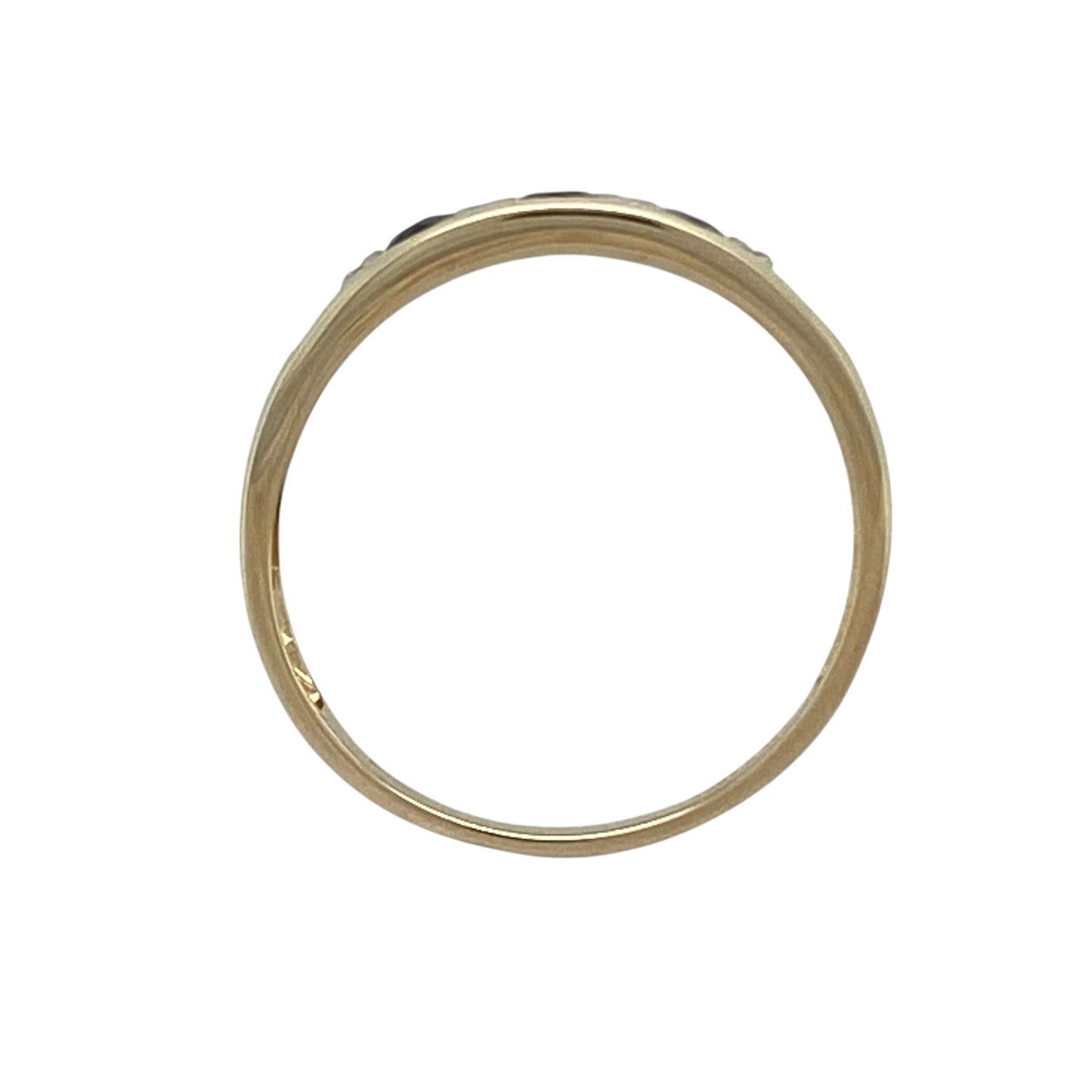 9ct Gold Diamond & Sapphire Set Band Ring