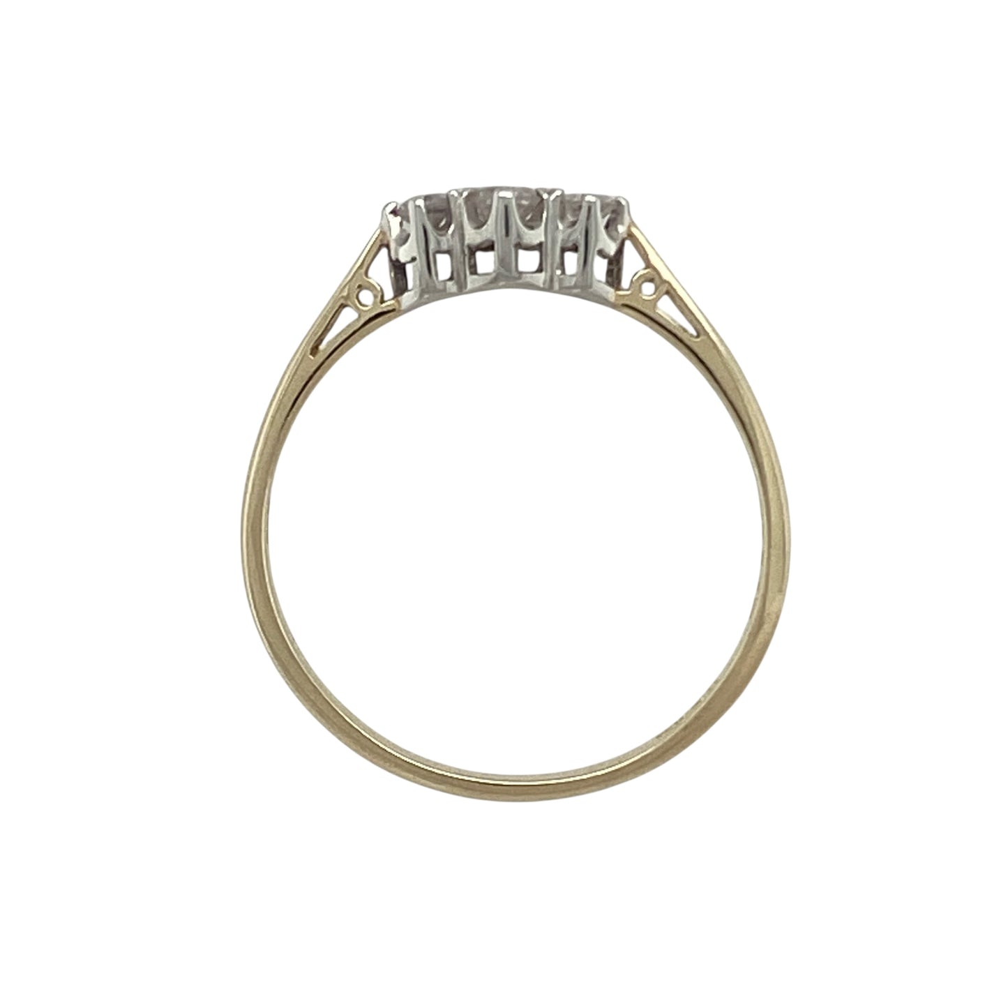 9ct Gold & Diamond Set Trilogy Ring