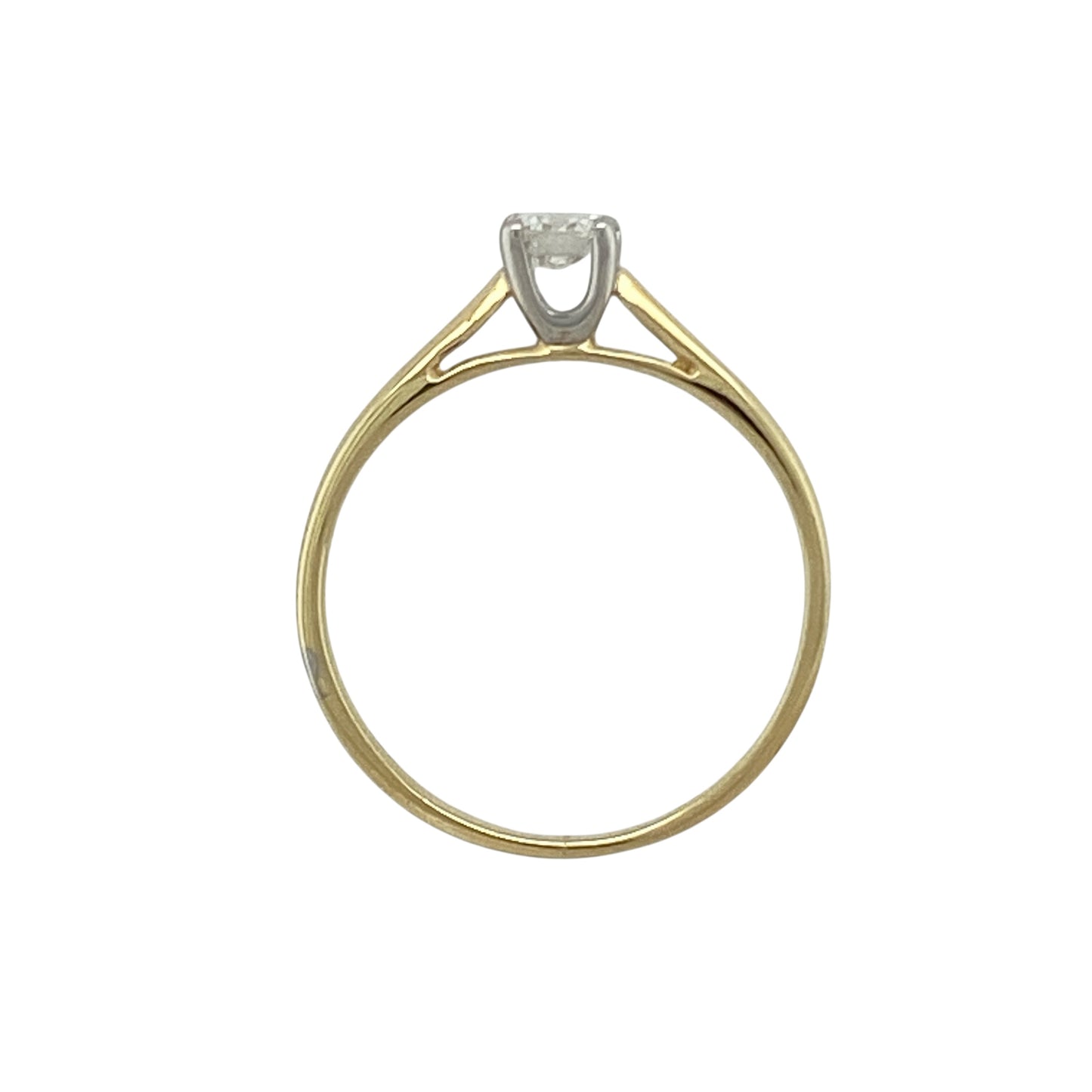 18ct Gold & Diamond Set Solitaire Ring