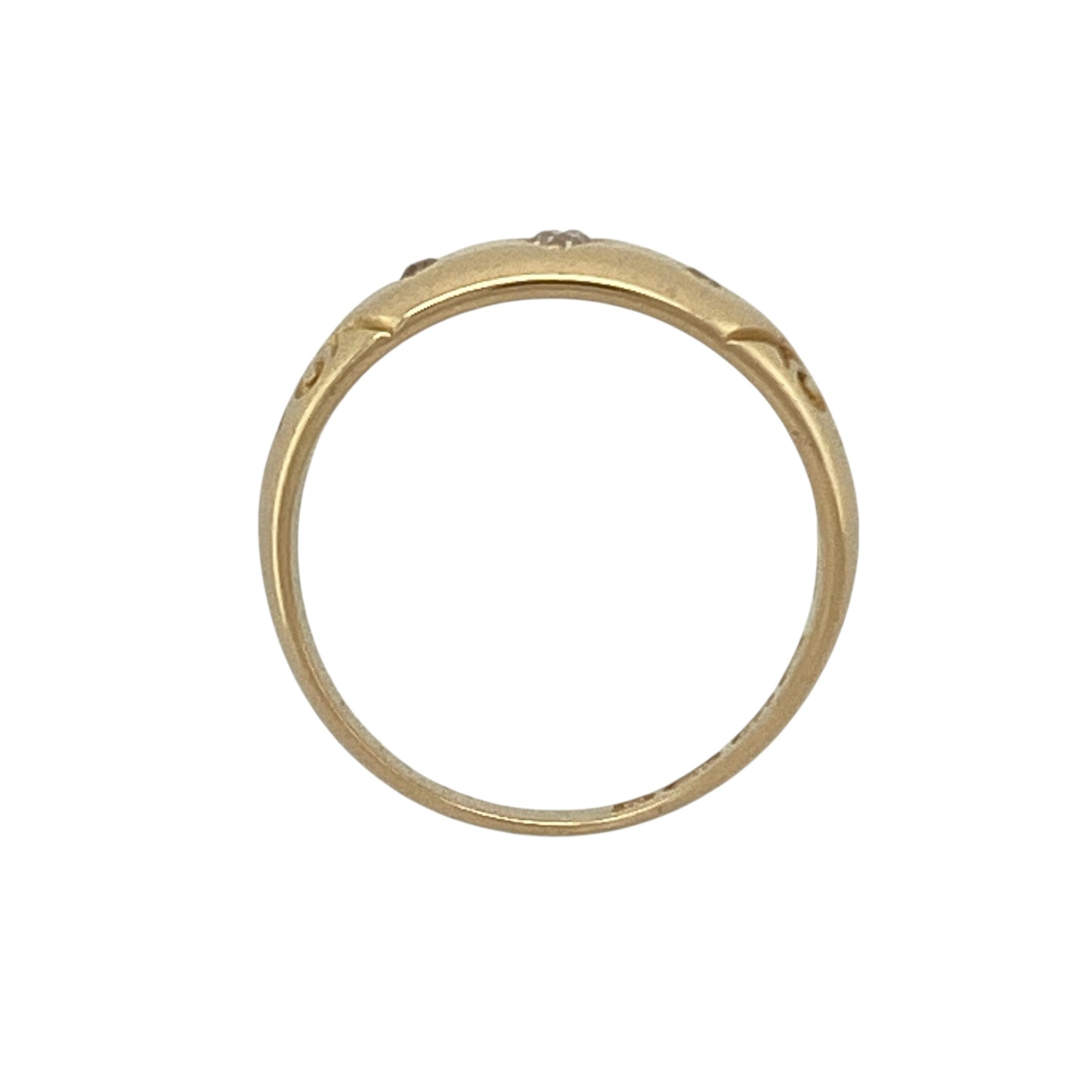 18ct Gold & Diamond Set Victorian Style Gypsy Ring