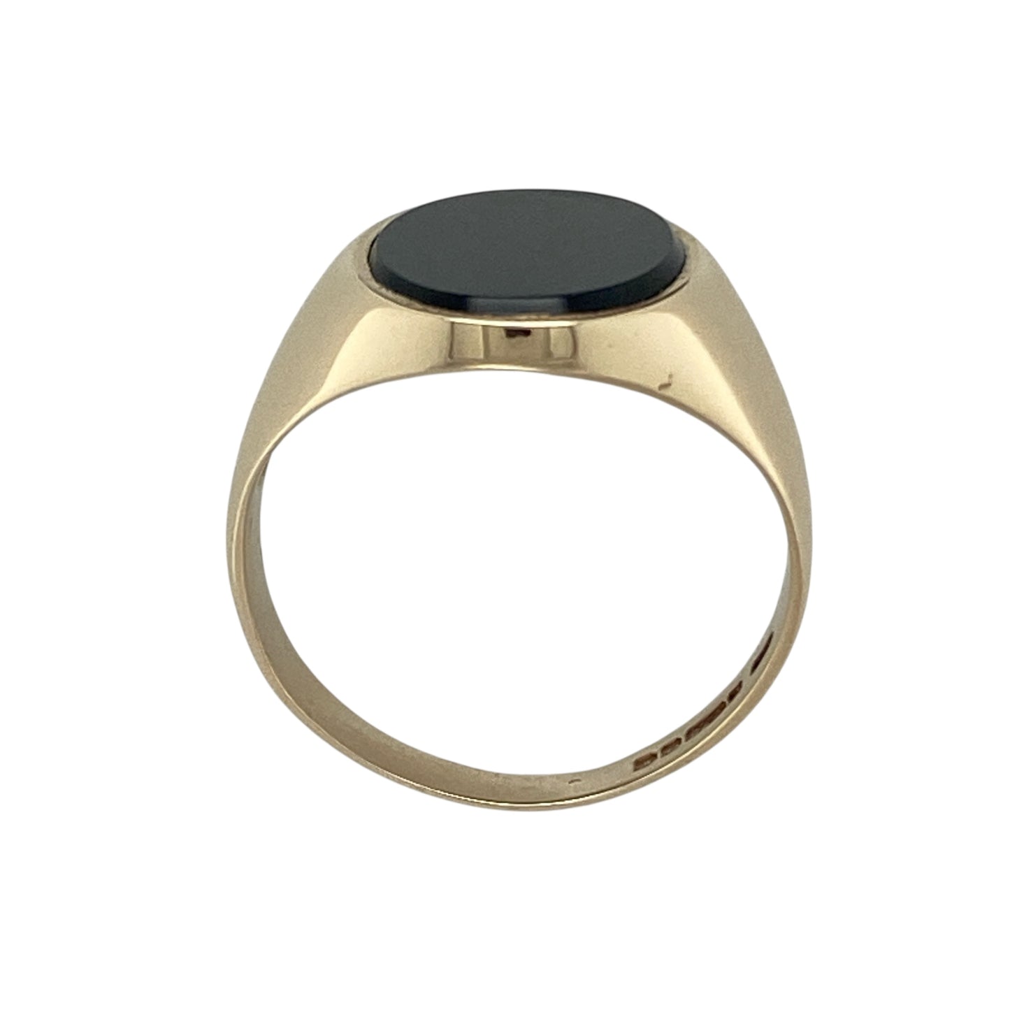 9ct Gold & Onyx Set Oval Signet Ring