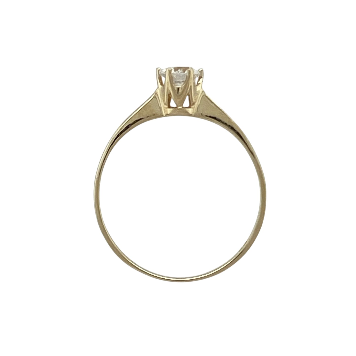 9ct Gold & Cubic Zirconia Set Solitaire Ring