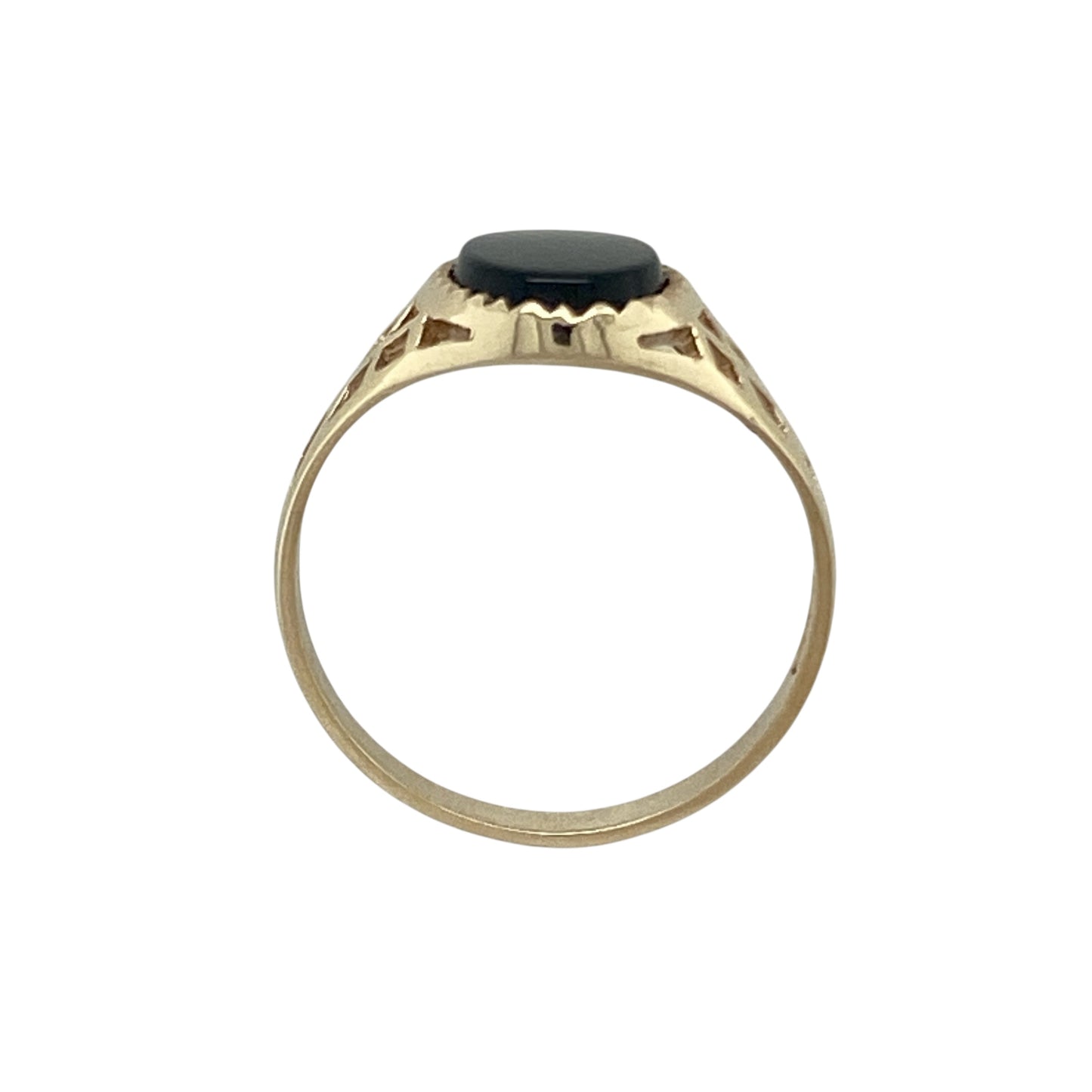 9ct Gold & Onyx Set Oval Signet Ring