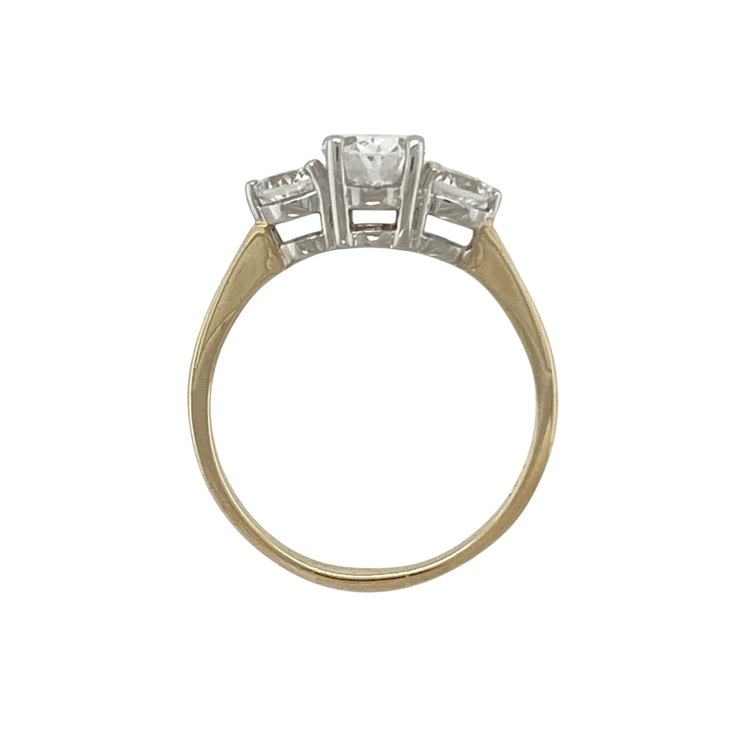 9ct Gold & Cubic Zirconia Set Trilogy Ring