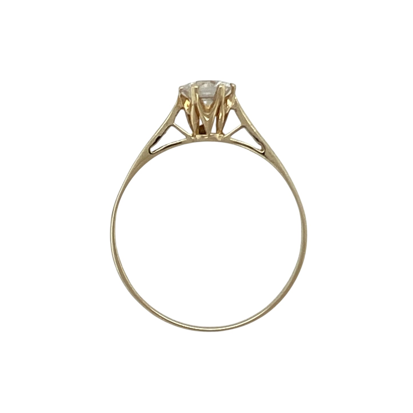 9ct Gold & Cubic Zirconia Set Solitaire Ring