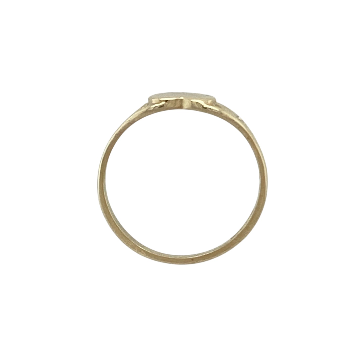 9ct Gold Patterned Heart Signet Ring