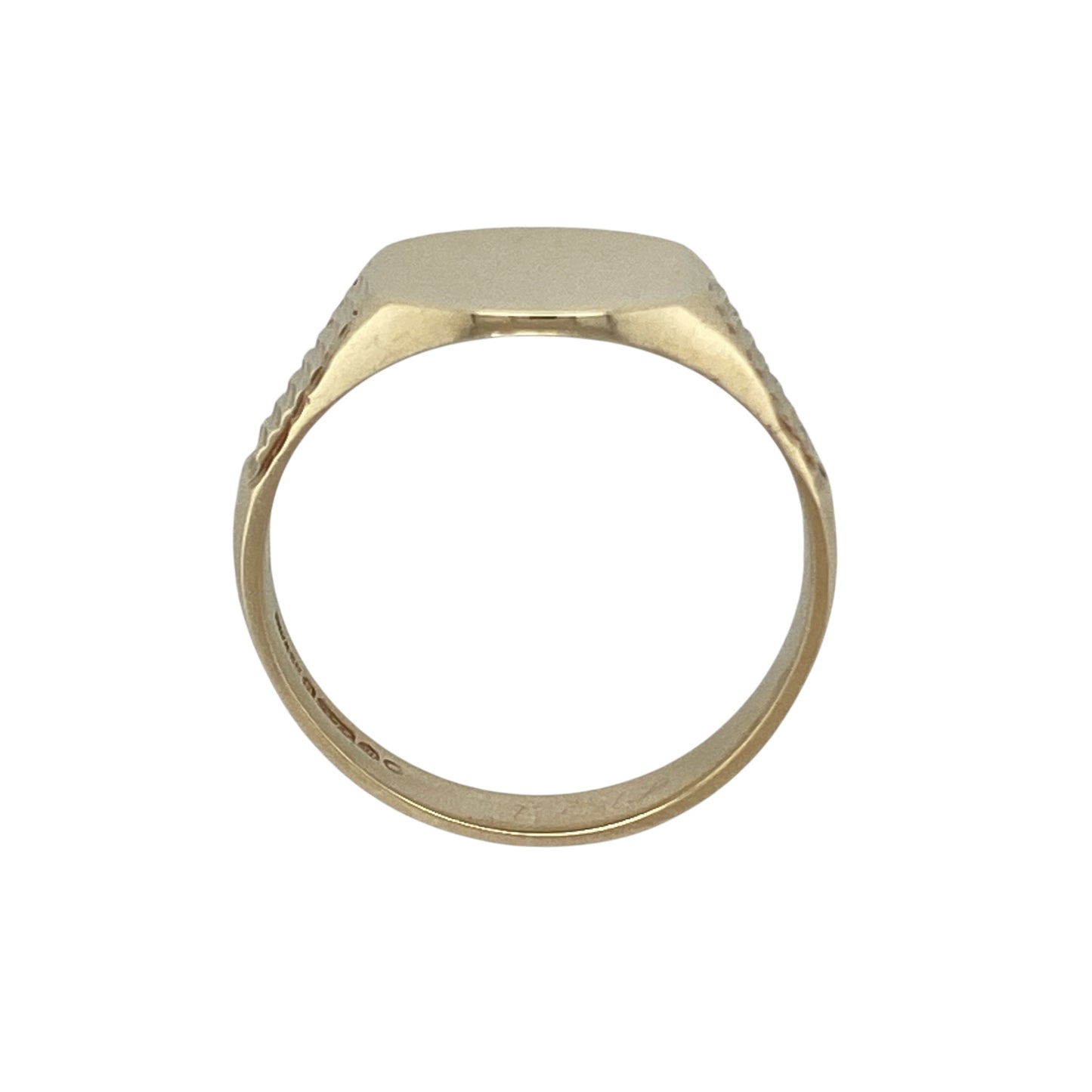 9ct Gold Plain Face Signet Ring