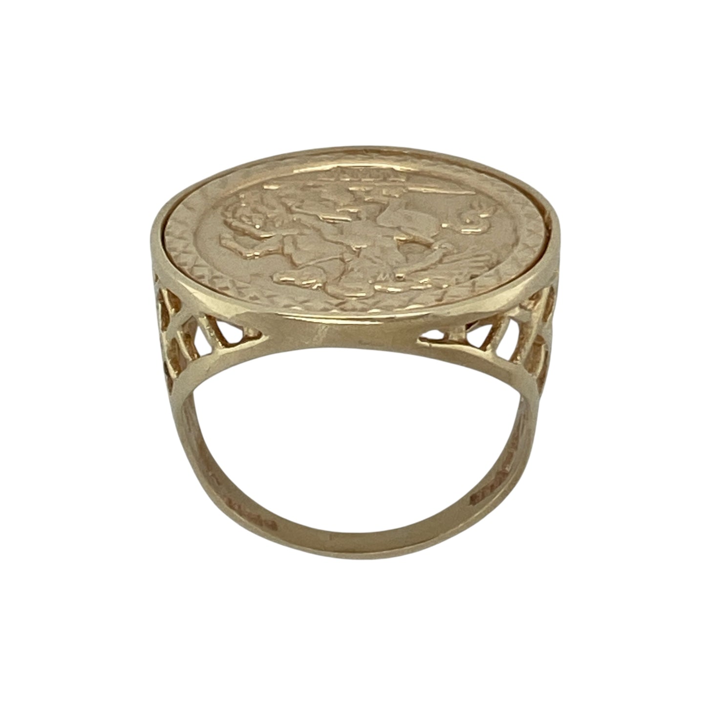 9ct Gold George and the Dragon Signet Ring