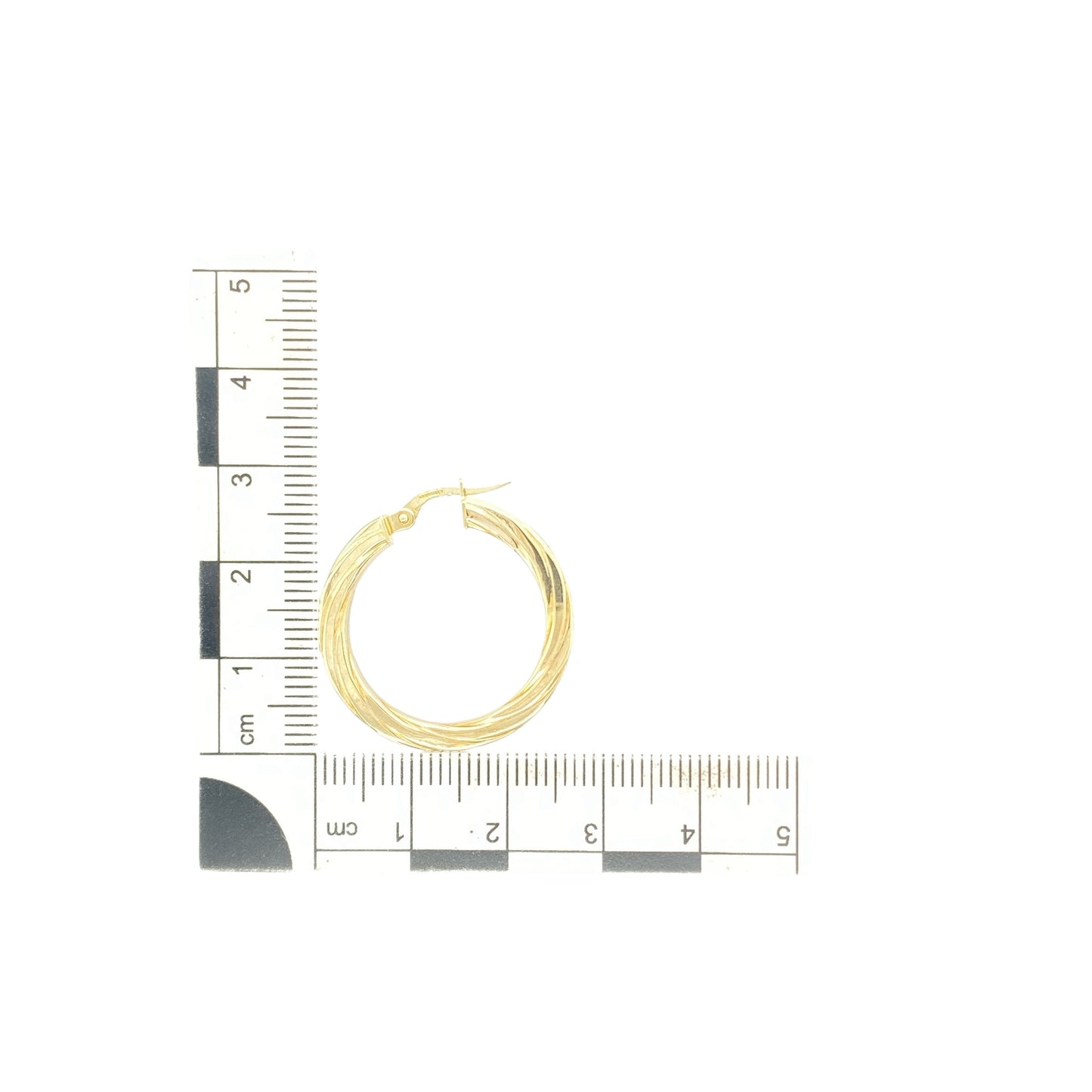 9ct Gold Twisted Hoop Creole Earrings