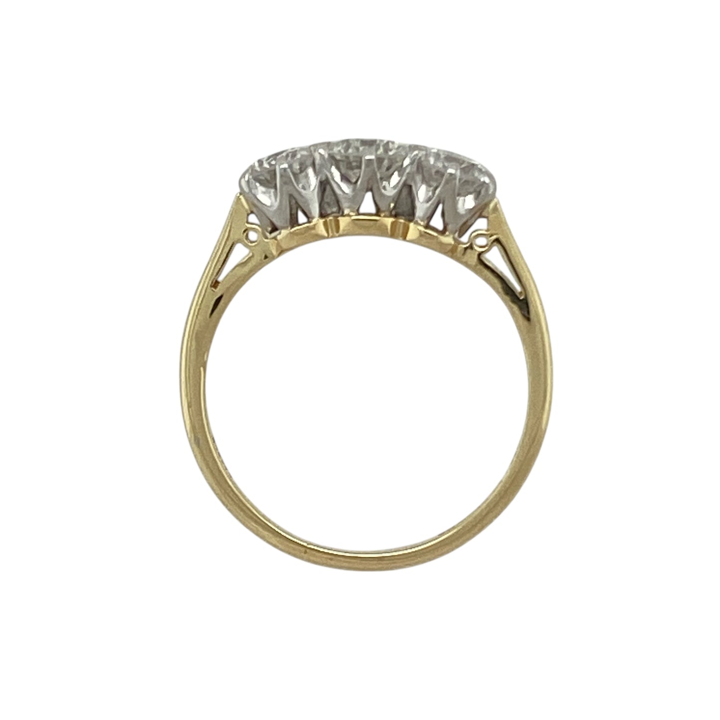 18ct Gold & Diamond Set Trilogy Ring