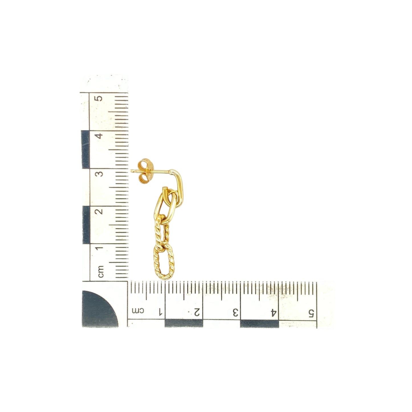 9ct Gold Link Drop Earrings