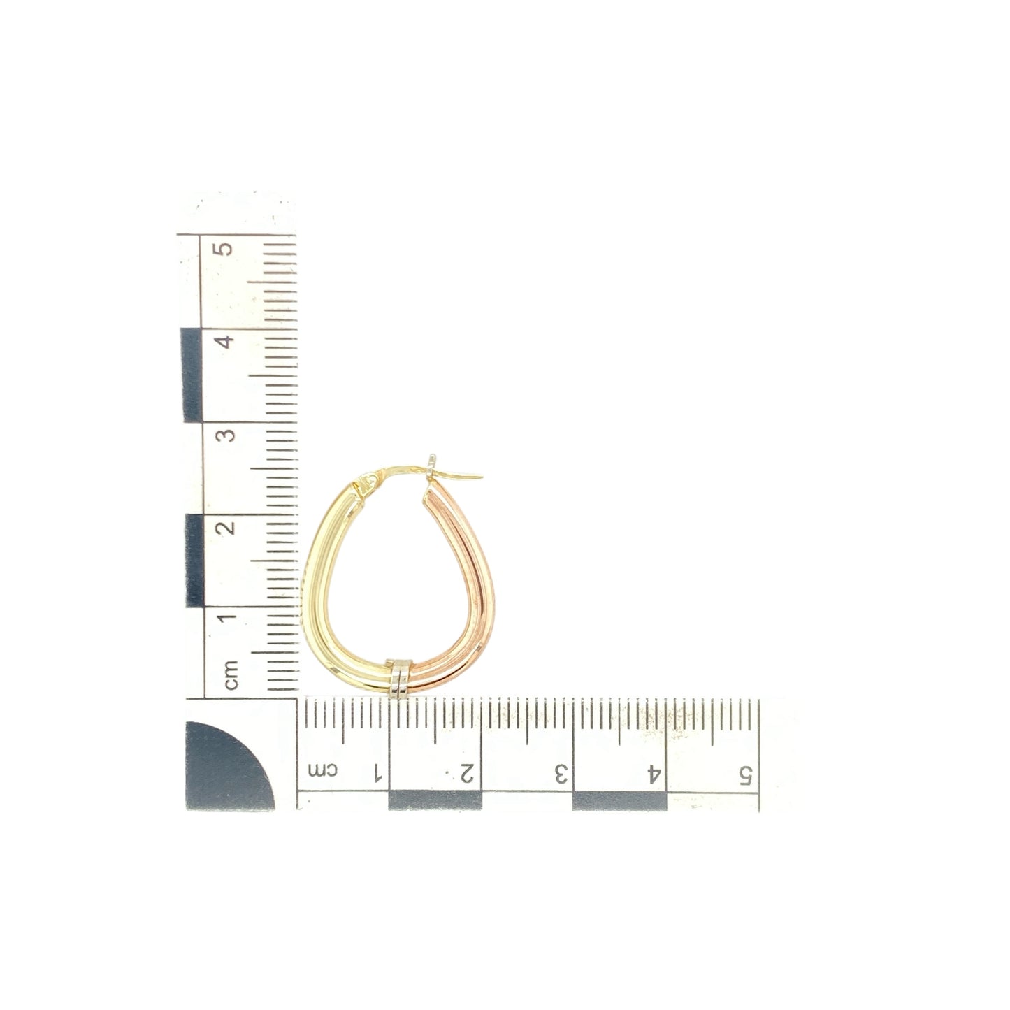 9ct Gold Oval Creole Earrings