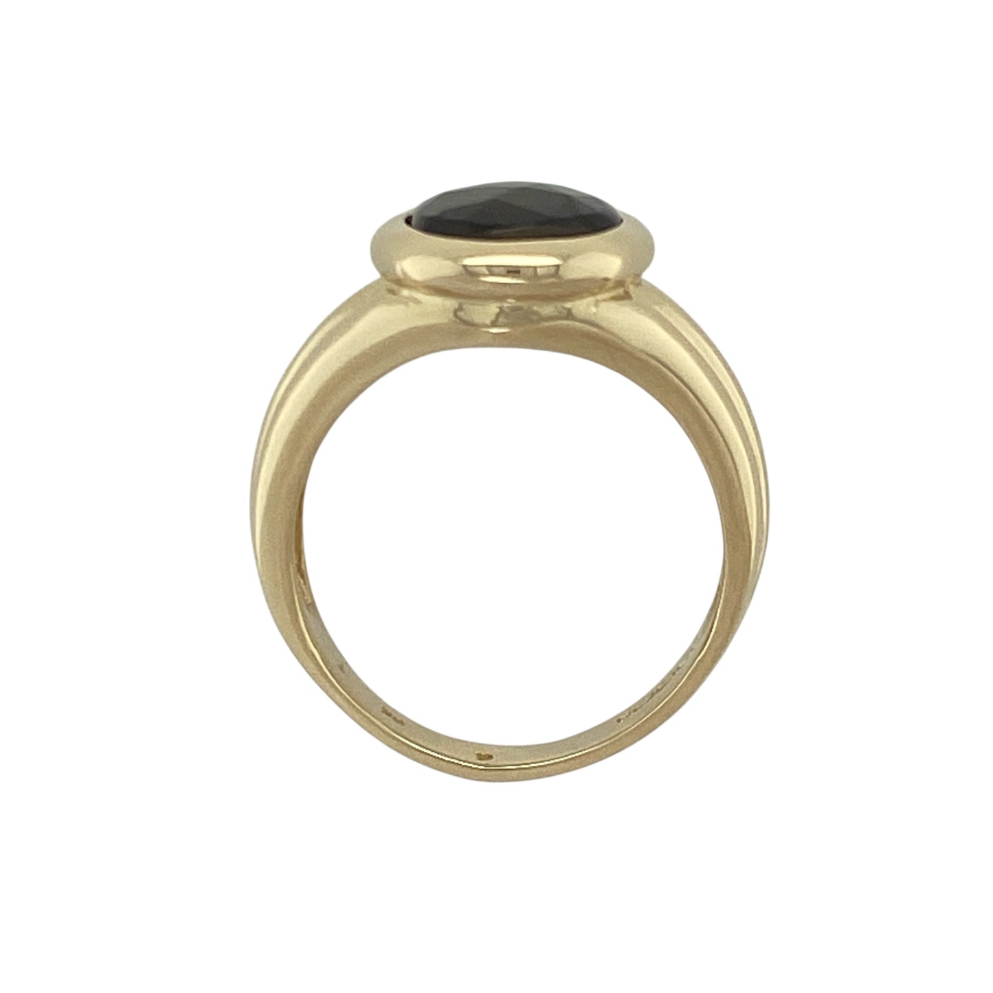 14ct Gold & Rainbow Doublet Oval Signet Ring