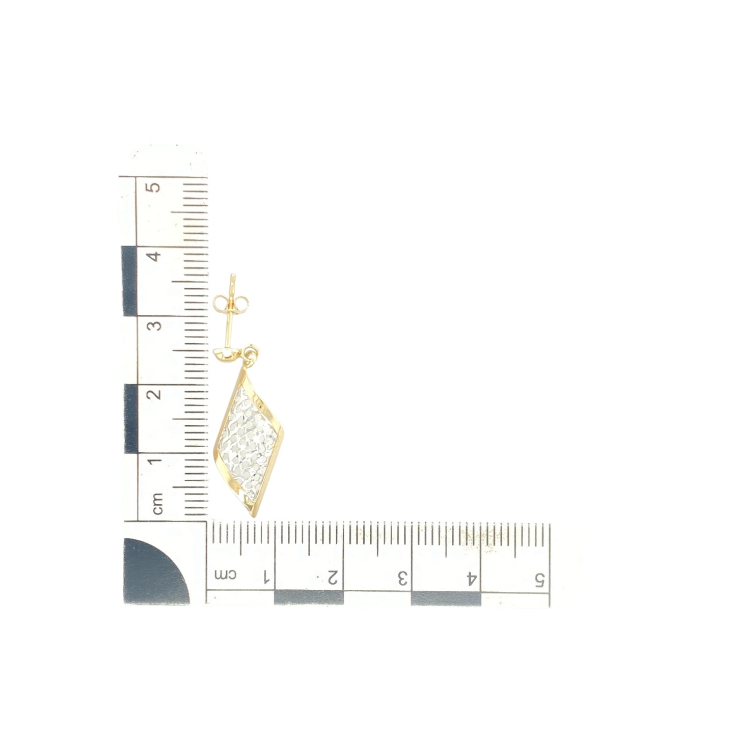 9ct Gold Open Weave Drop Earrings