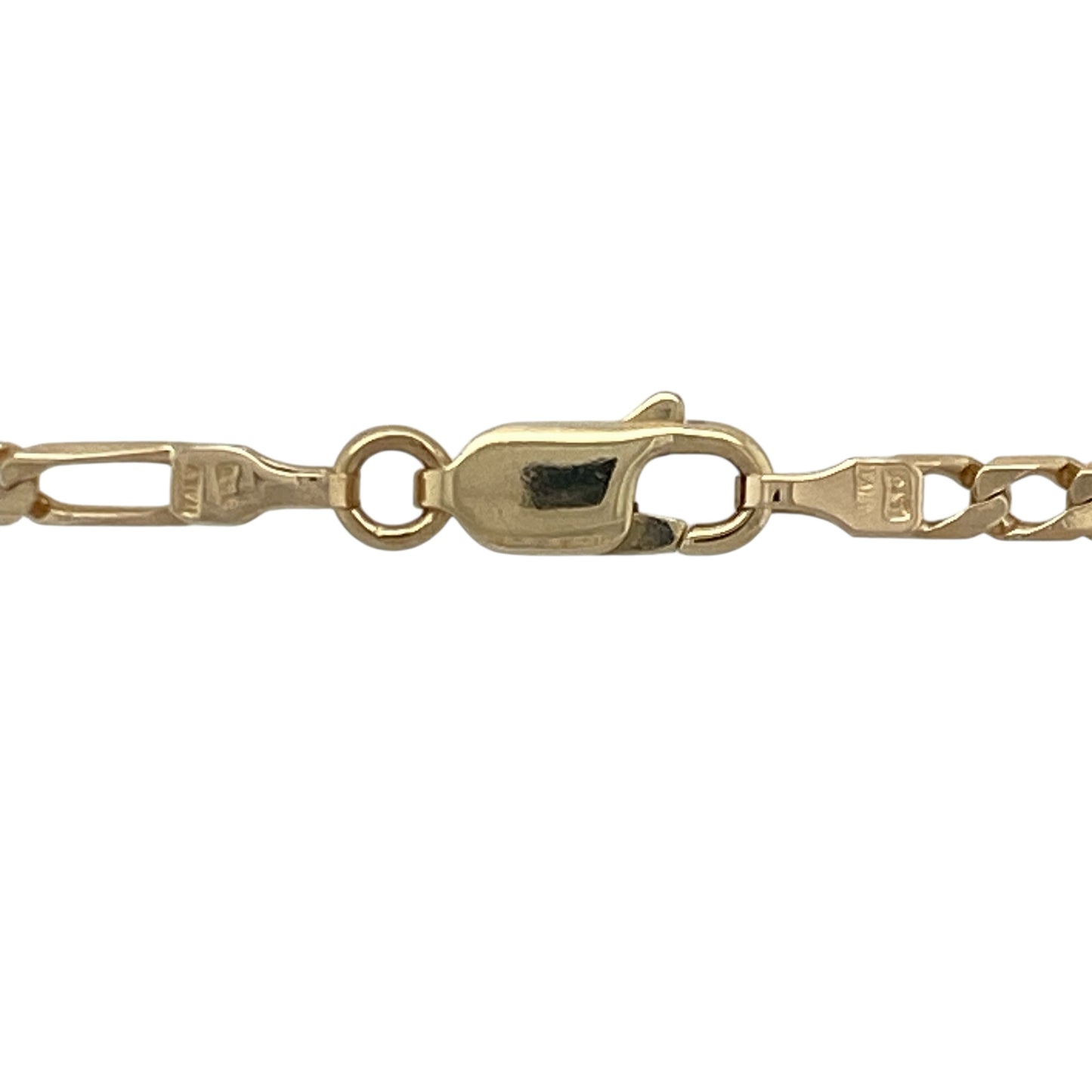 Bring timeless design and refined style to your collection with this pre-owned 9ct yellow gold Figaro chain—perfect for both everyday wear and special occasions.
Design: The chain features the classic Figaro pattern with alternating long and short 3mm-wide links, offering a sleek and stylish look that catches the light beautifully.
Material: Made from 9-carat yellow gold, the warm tone enhances the polished finish and provides lasting shine and durability.