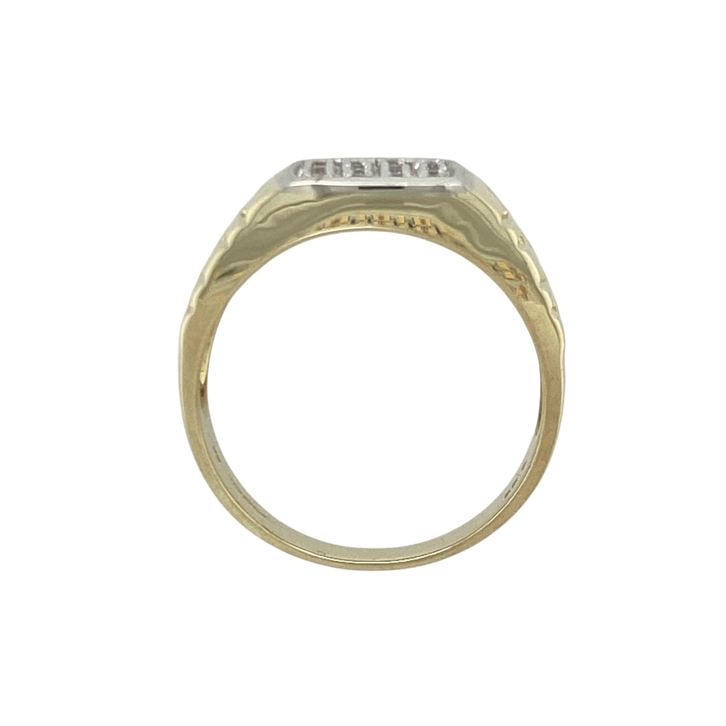 9ct Gold & Diamond Set Signet Ring
