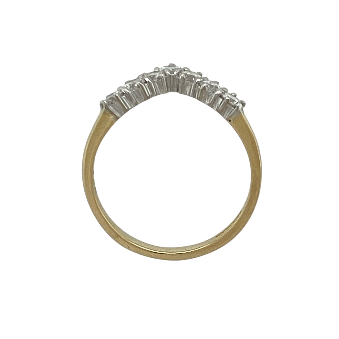 18ct Gold & Diamond Set Wishbone Ring