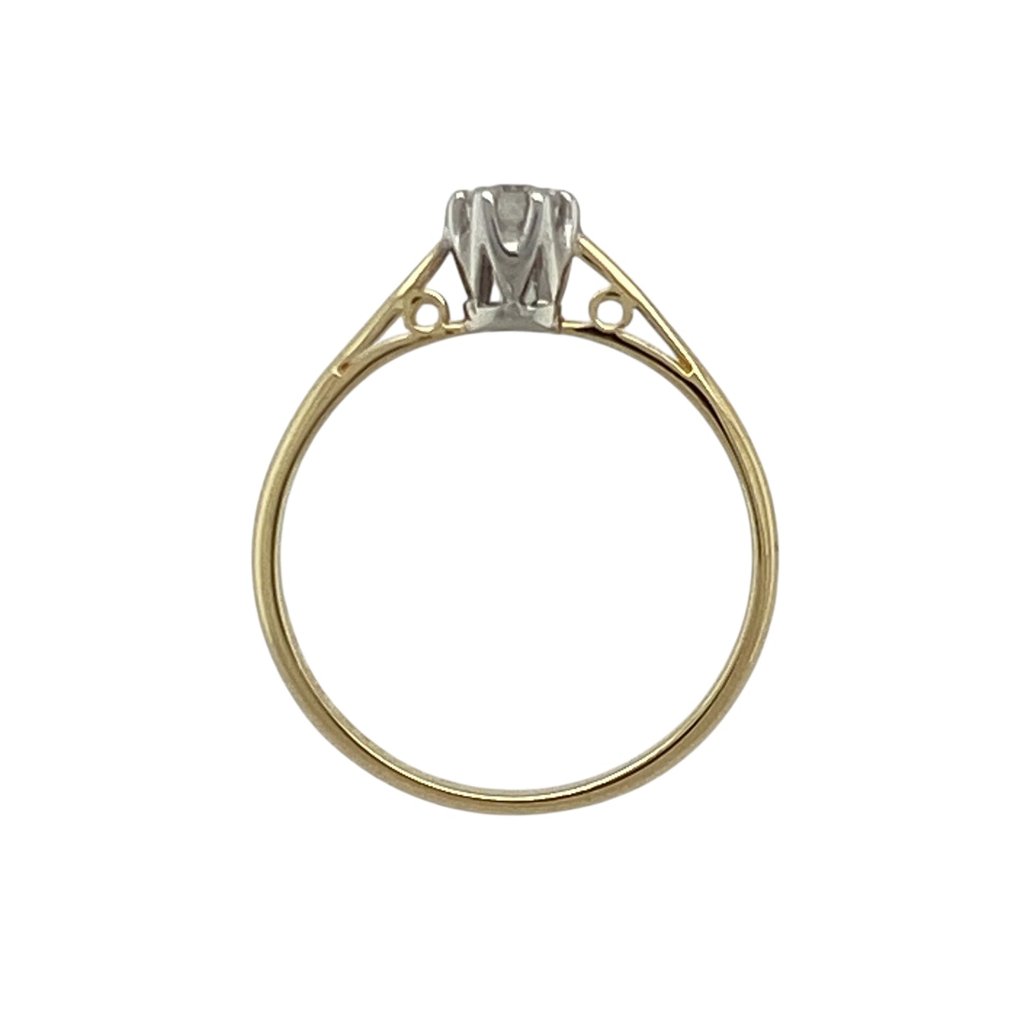 18ct Gold & Diamond Set Solitaire Ring