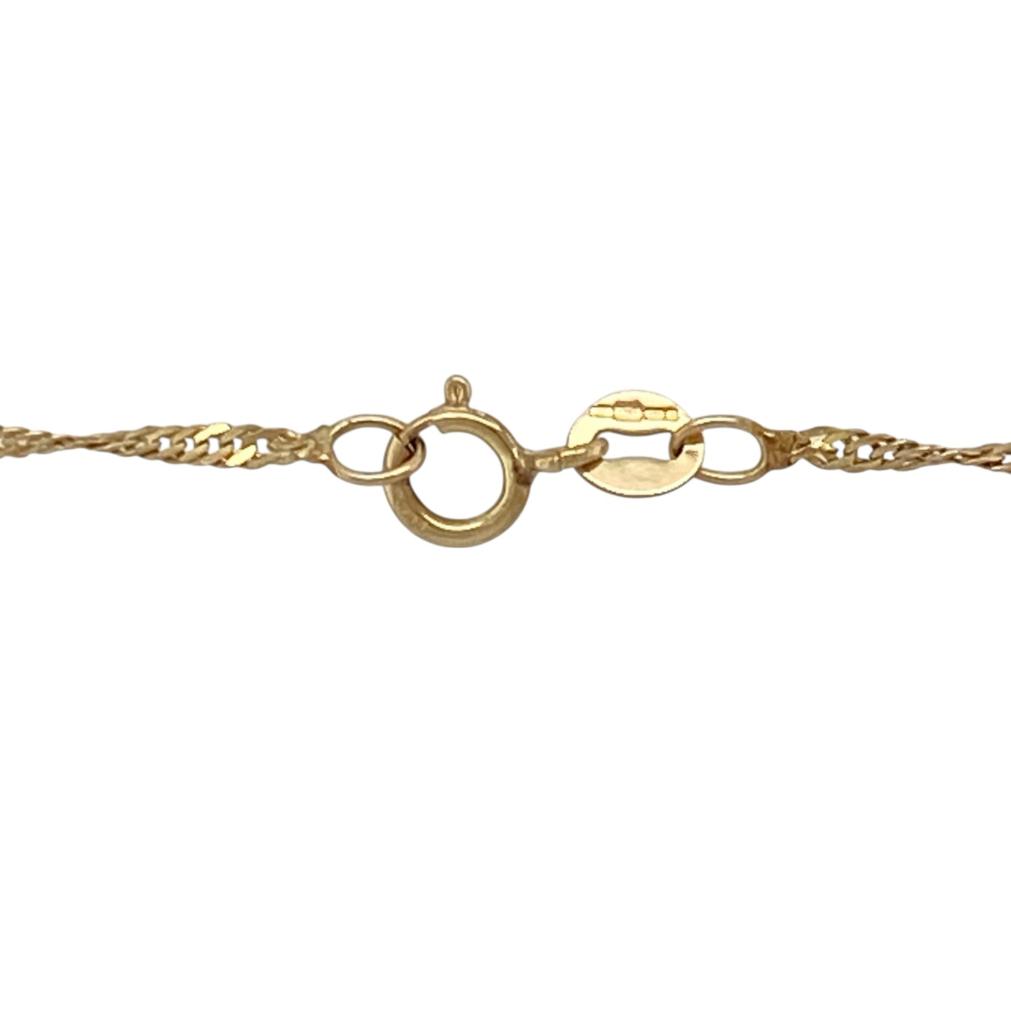 9ct Gold Diamond & Sapphire Set Cross 18" Necklace