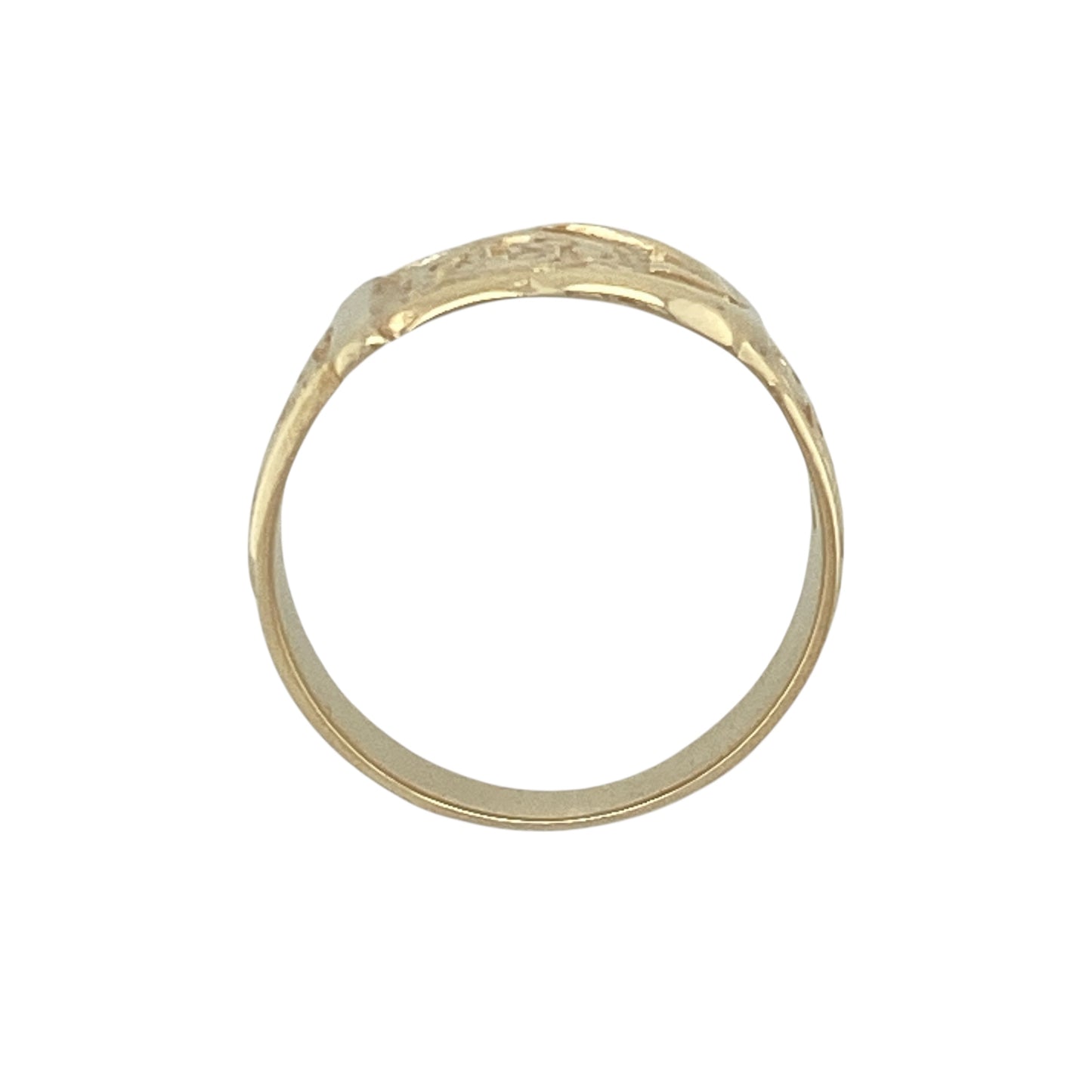 9ct Gold Patterned Buckle Ring