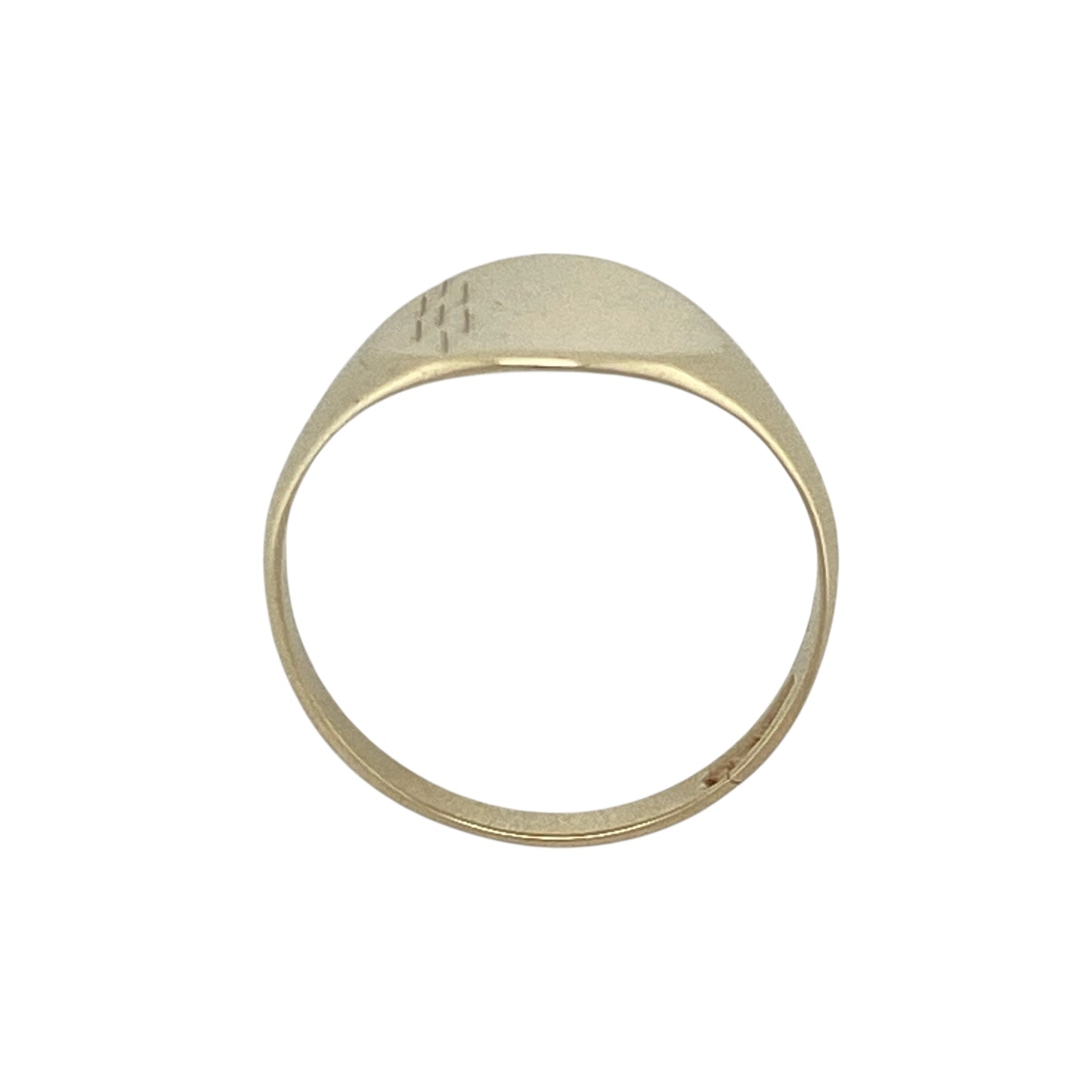 9ct Gold Patterned Oval Signet Ring
