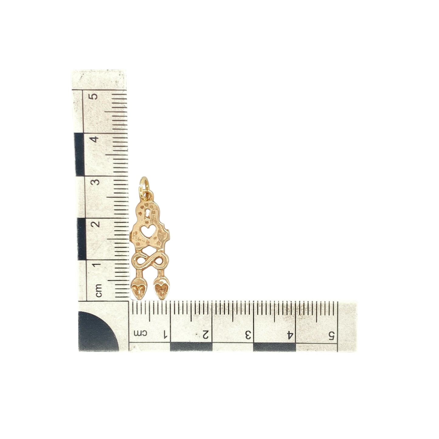 9ct Gold Welsh Double Lovespoon Pendant