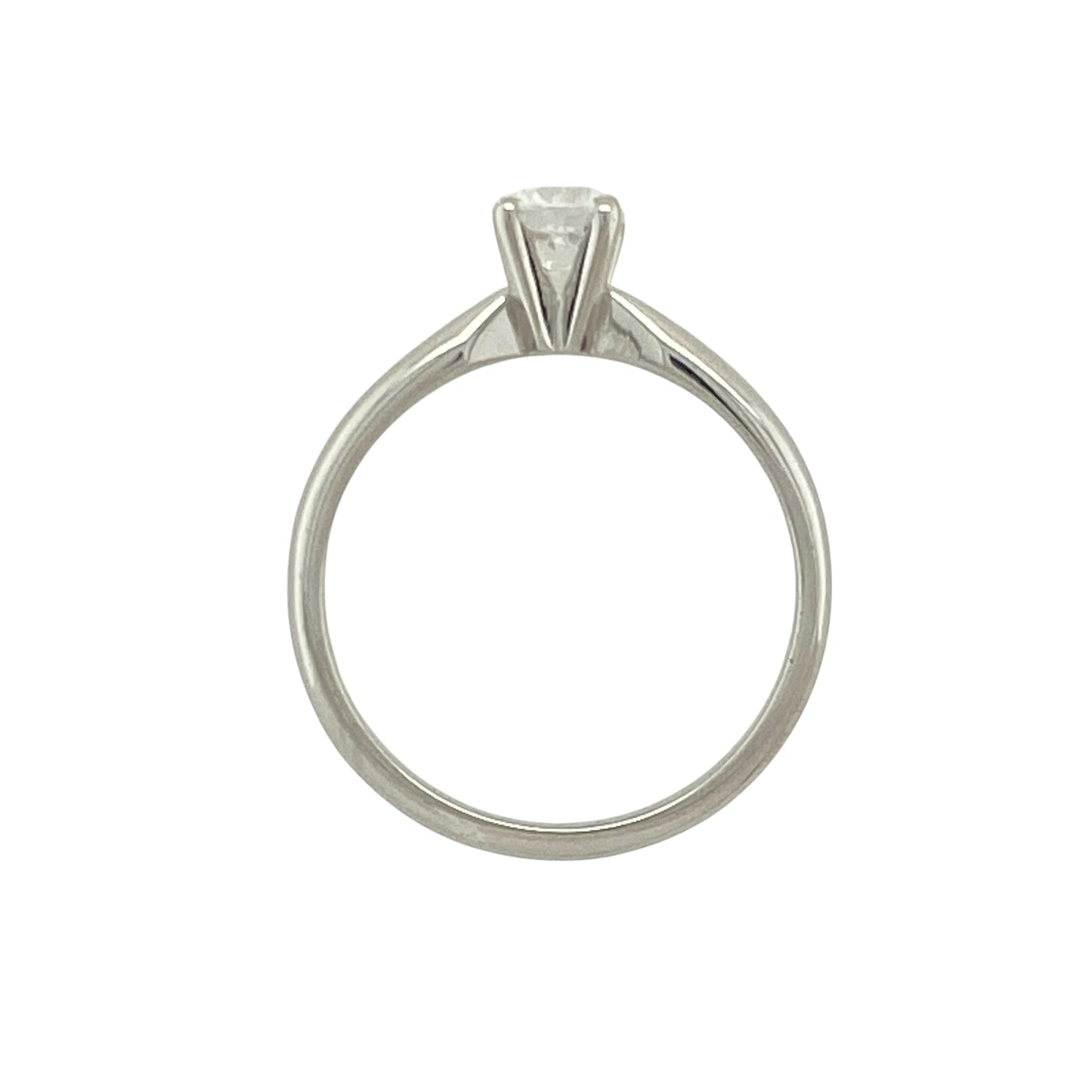 New 9ct White Gold & Swarovski Crystal Set 0.50ct Solitaire Ring