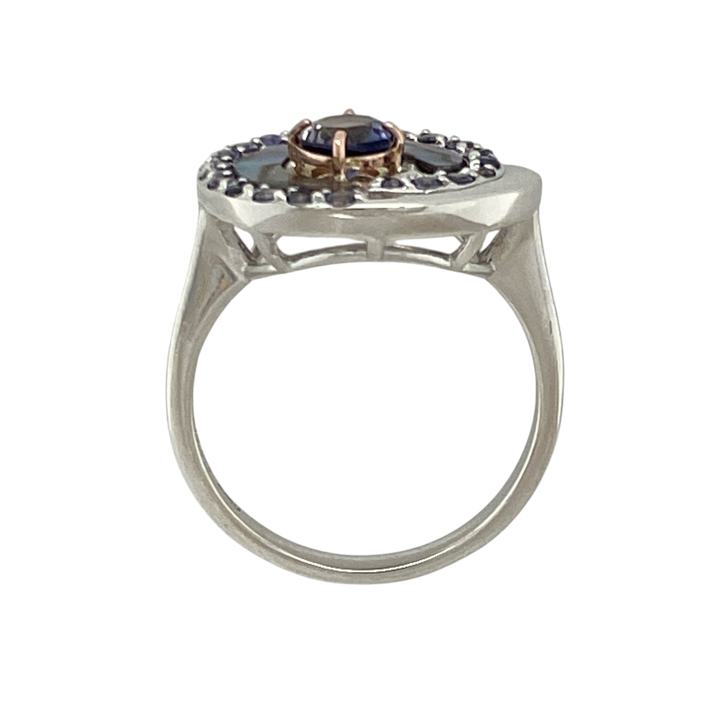 925 Silver & Iolite Set Ebb and Flow Abalones Clogau Ring