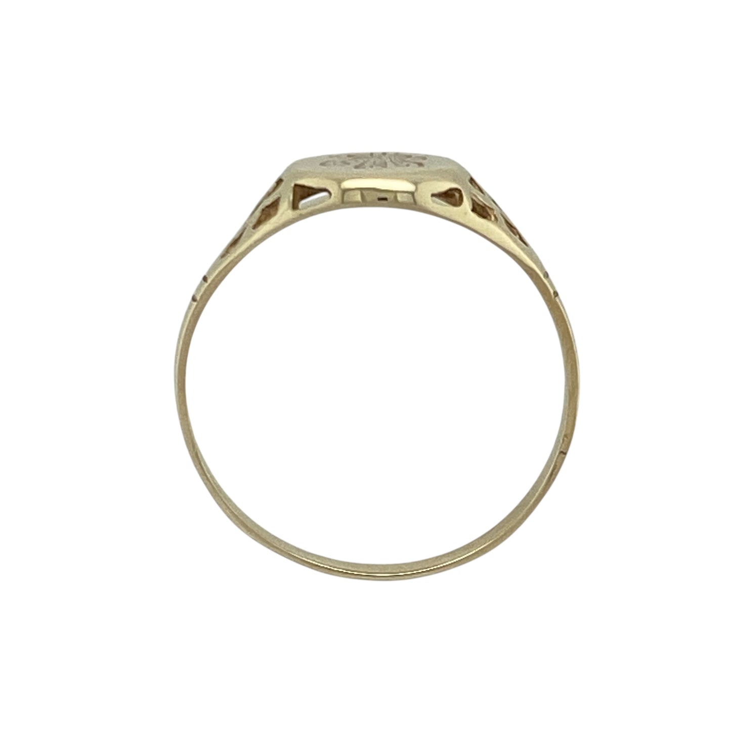 9ct Gold Welsh Three Feathers Signet Ring