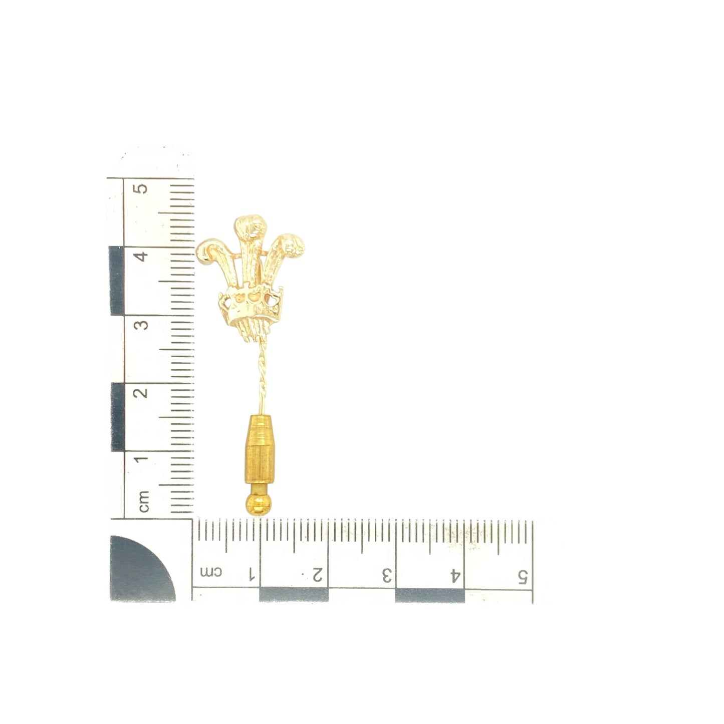 9ct Gold Welsh Three Feathers Tie Pin