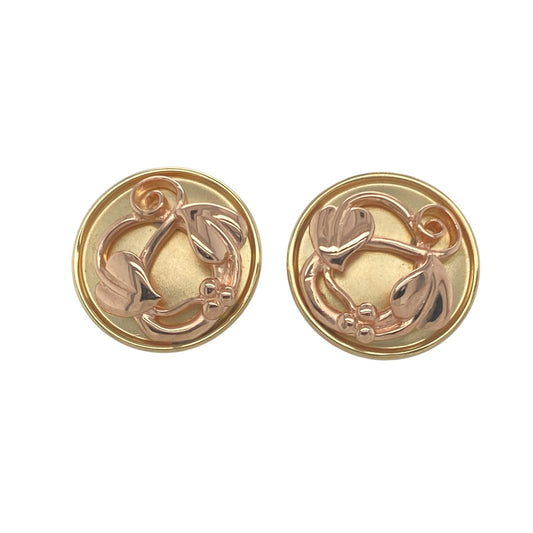 9ct Gold Clogau Tree of Life Round Stud Earrings