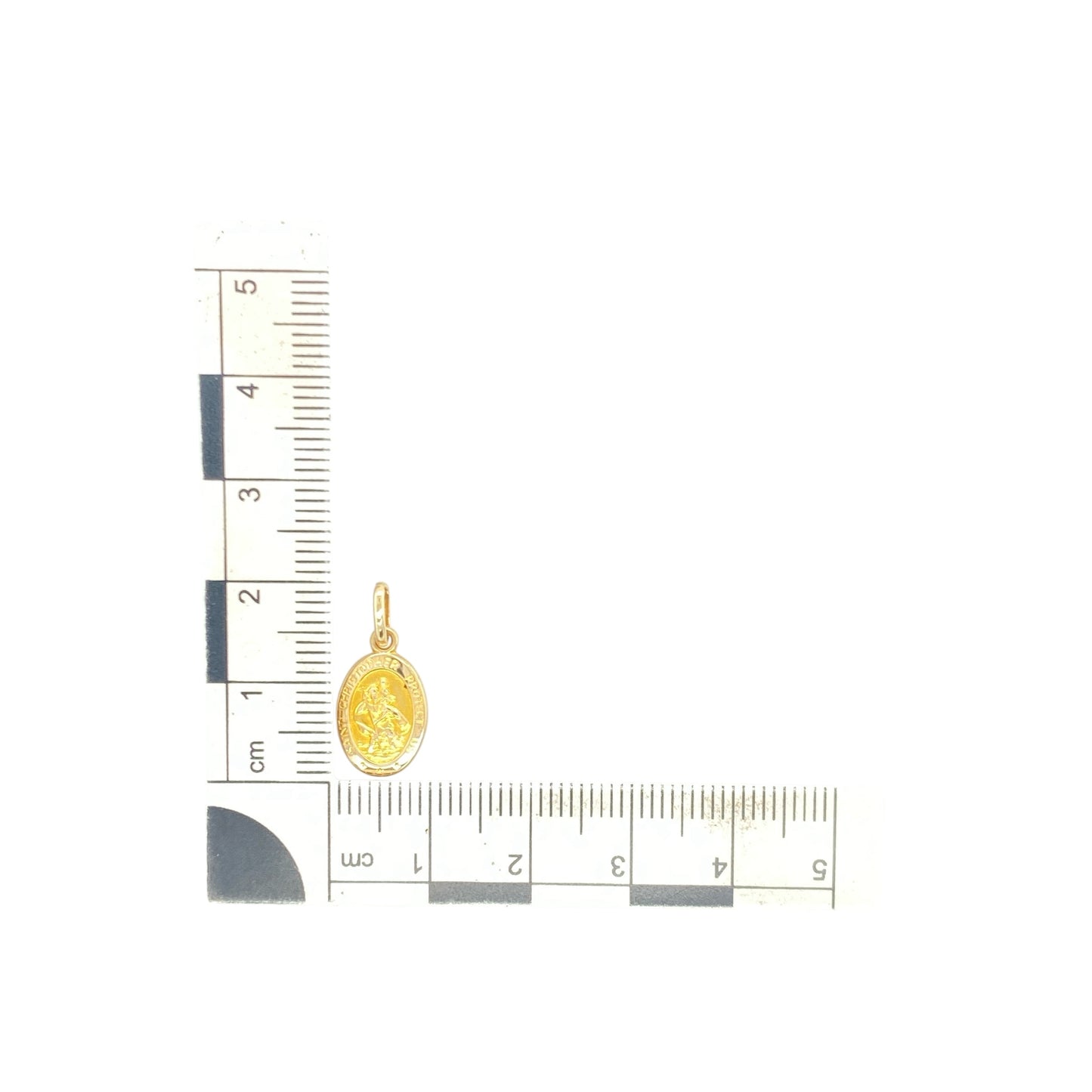 9ct Gold Oval Small St Christopher Pendant