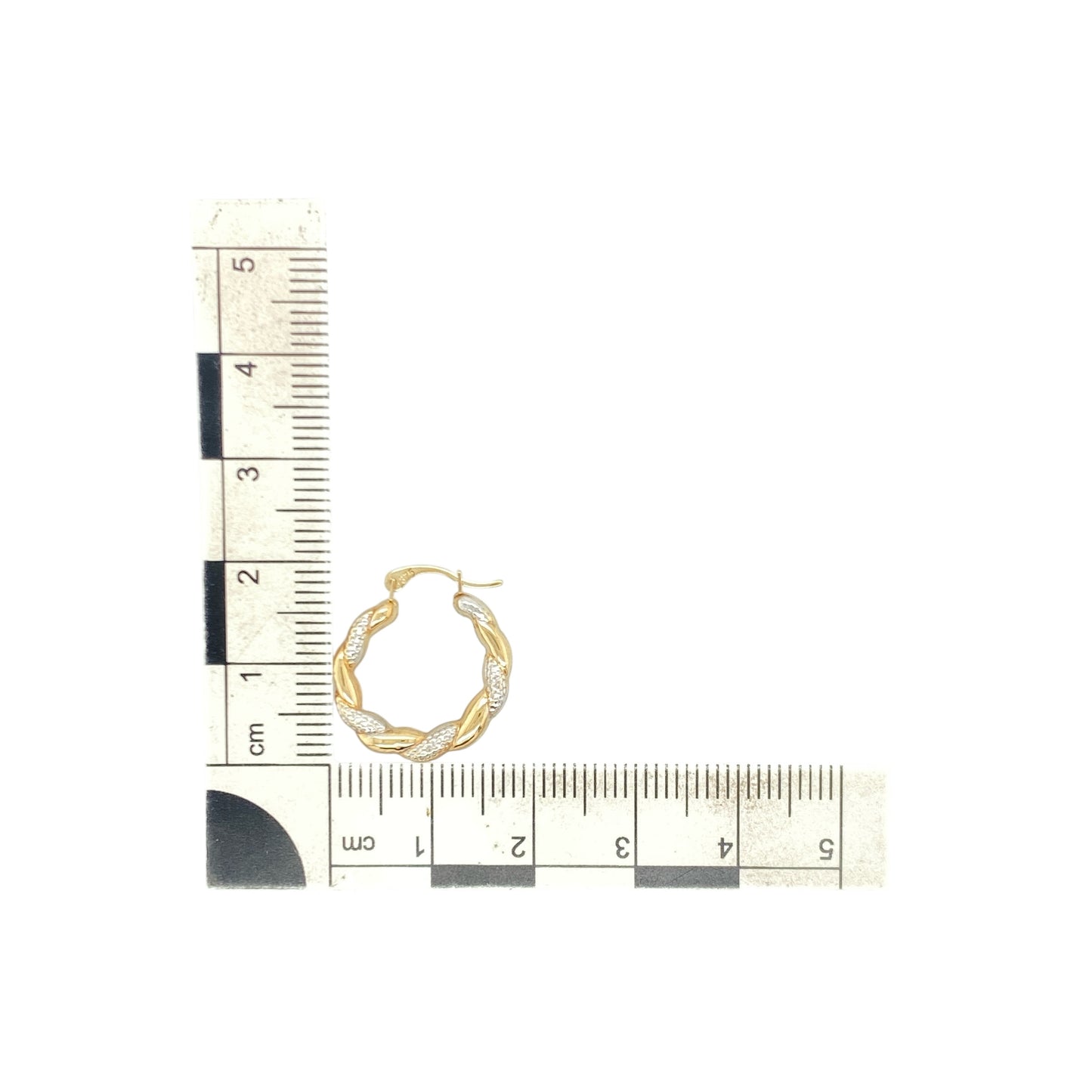 9ct Gold Twist Hoop Creole Earrings