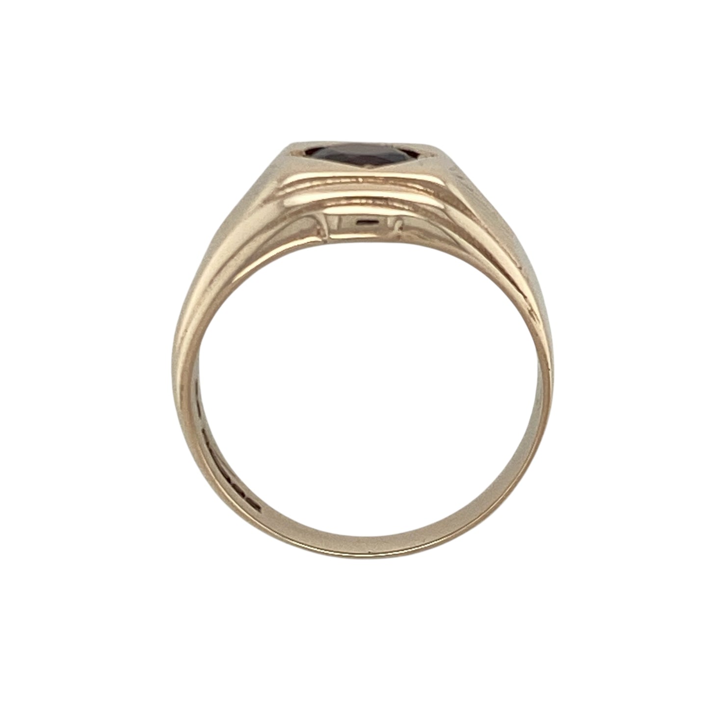 9ct Gold & Garnet Set Signet Ring