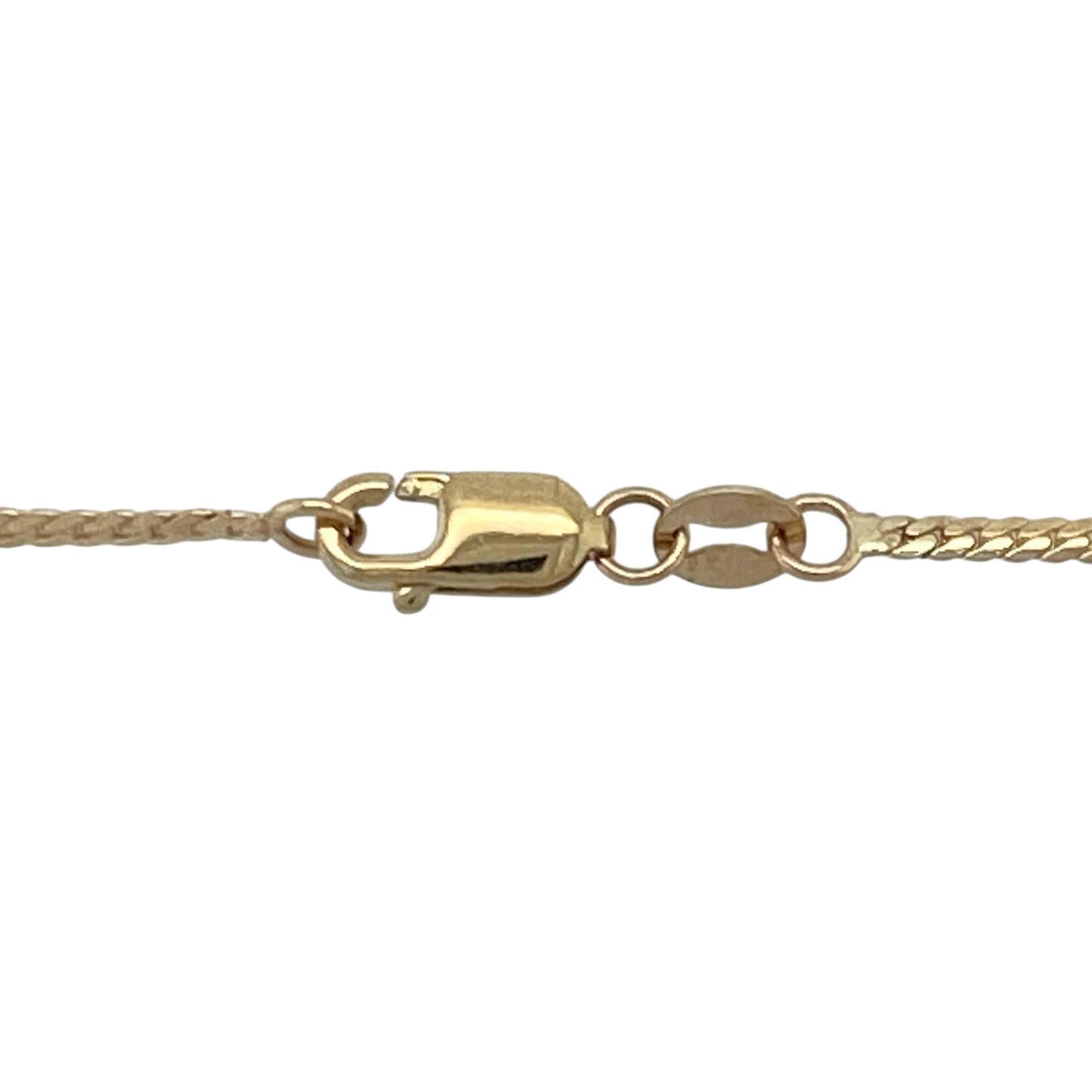 9ct Gold Diamond & Ruby Set Leaf Style 16" Necklace