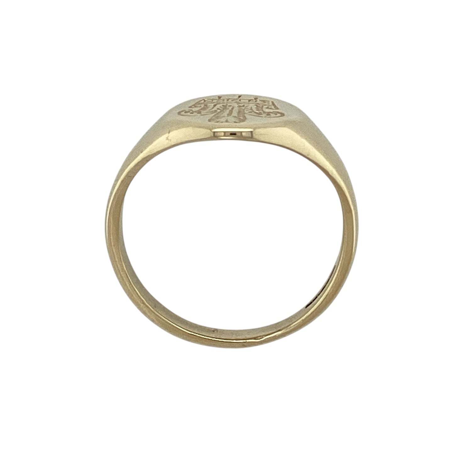 9ct Gold Welsh Three Feathers Signet Ring