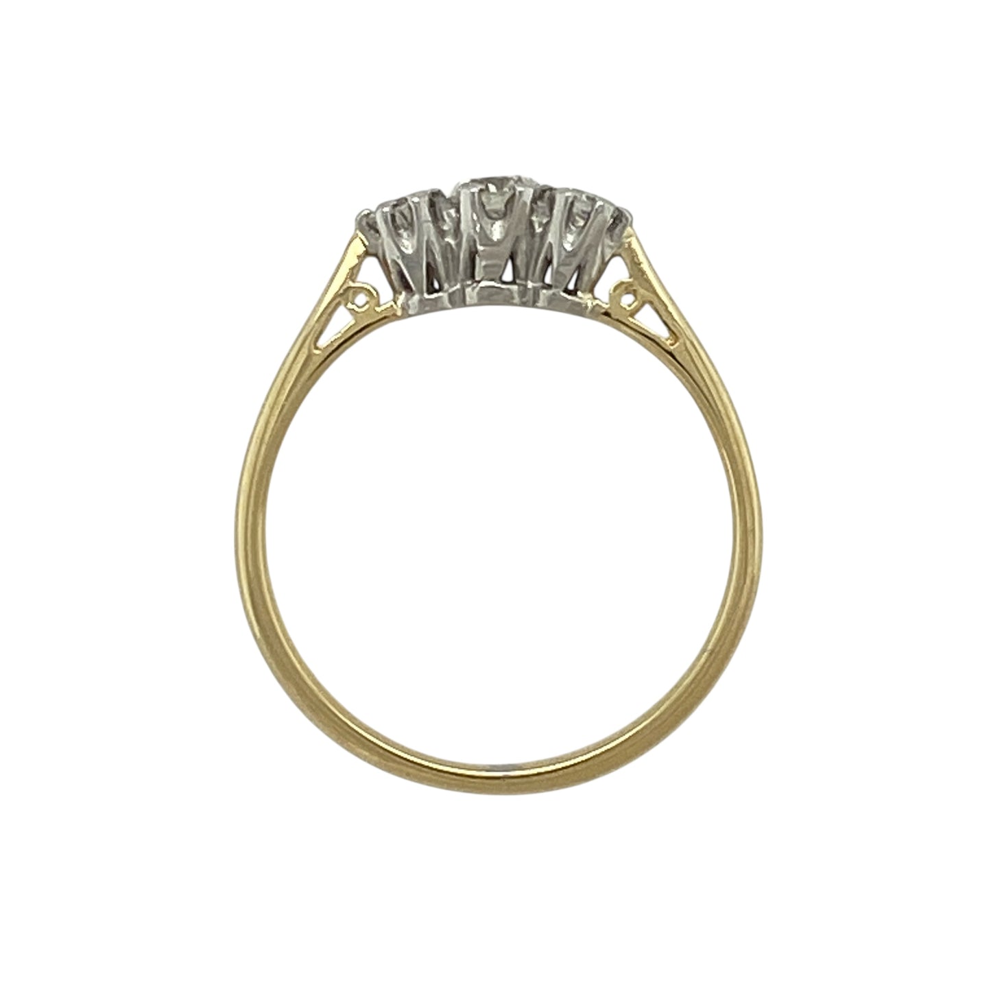 18ct Gold & Diamond Set Trilogy Ring